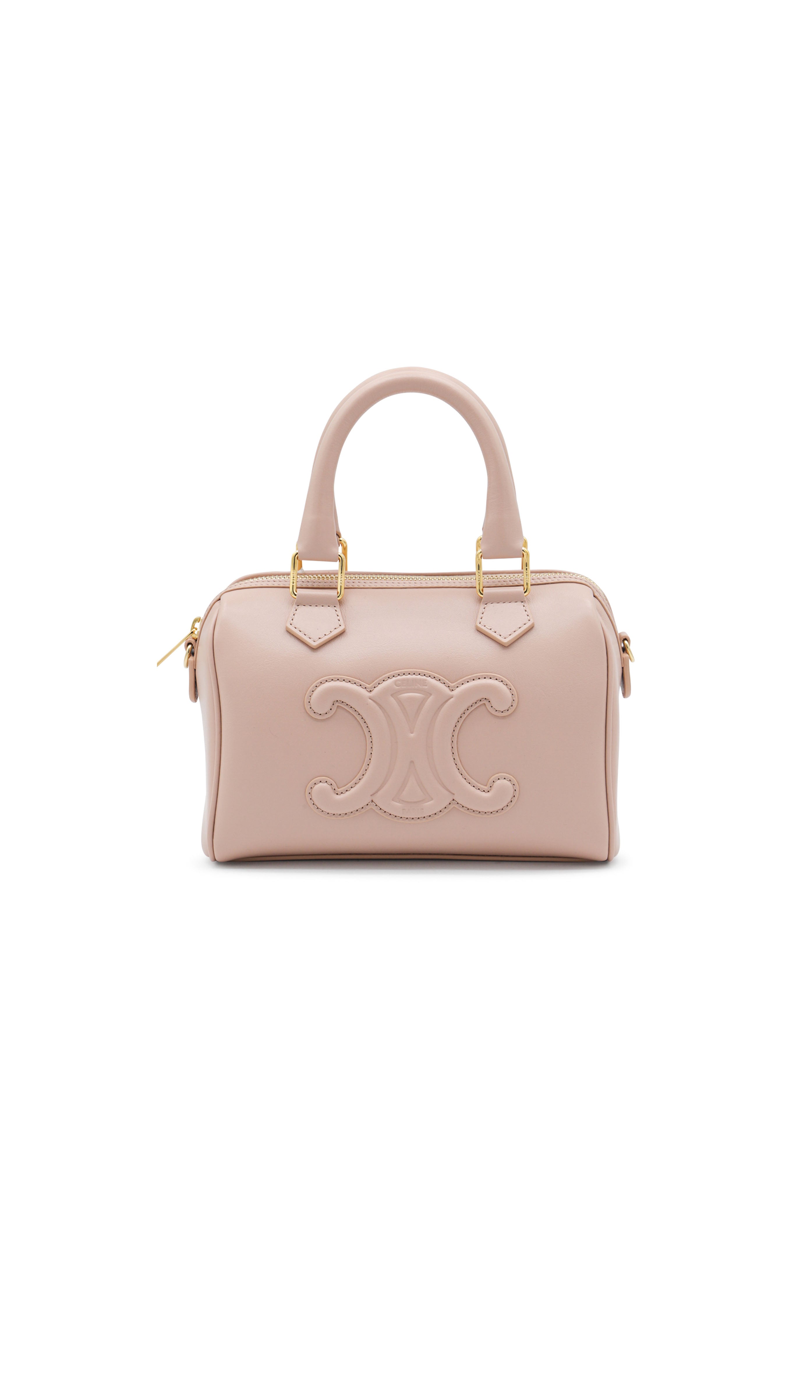 Small Boston Cuir Triomphe in Smooth Calfskin - Soft Peach