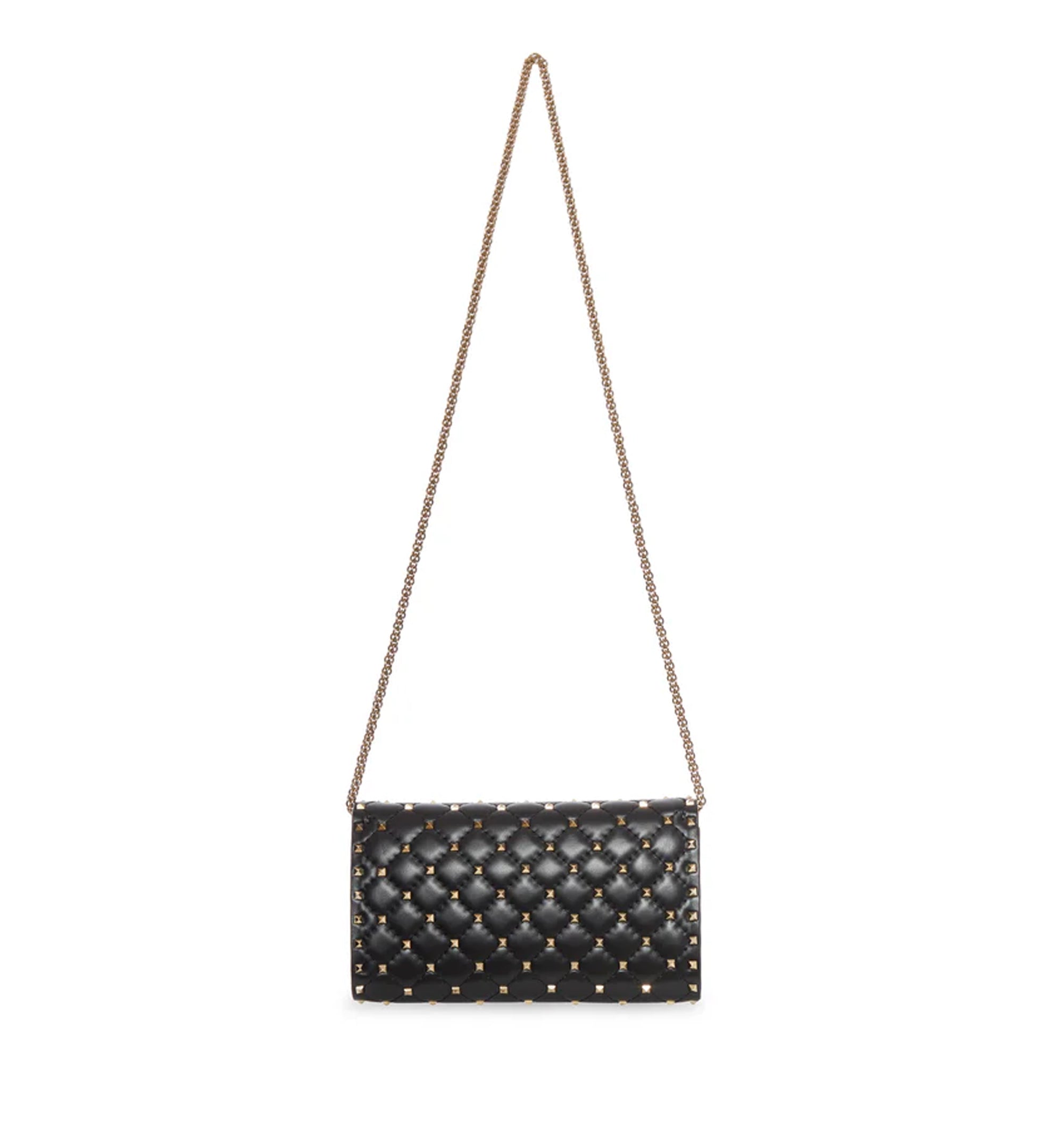 Rockstud Spike Nappa Leather Crossbody Clutch Bag