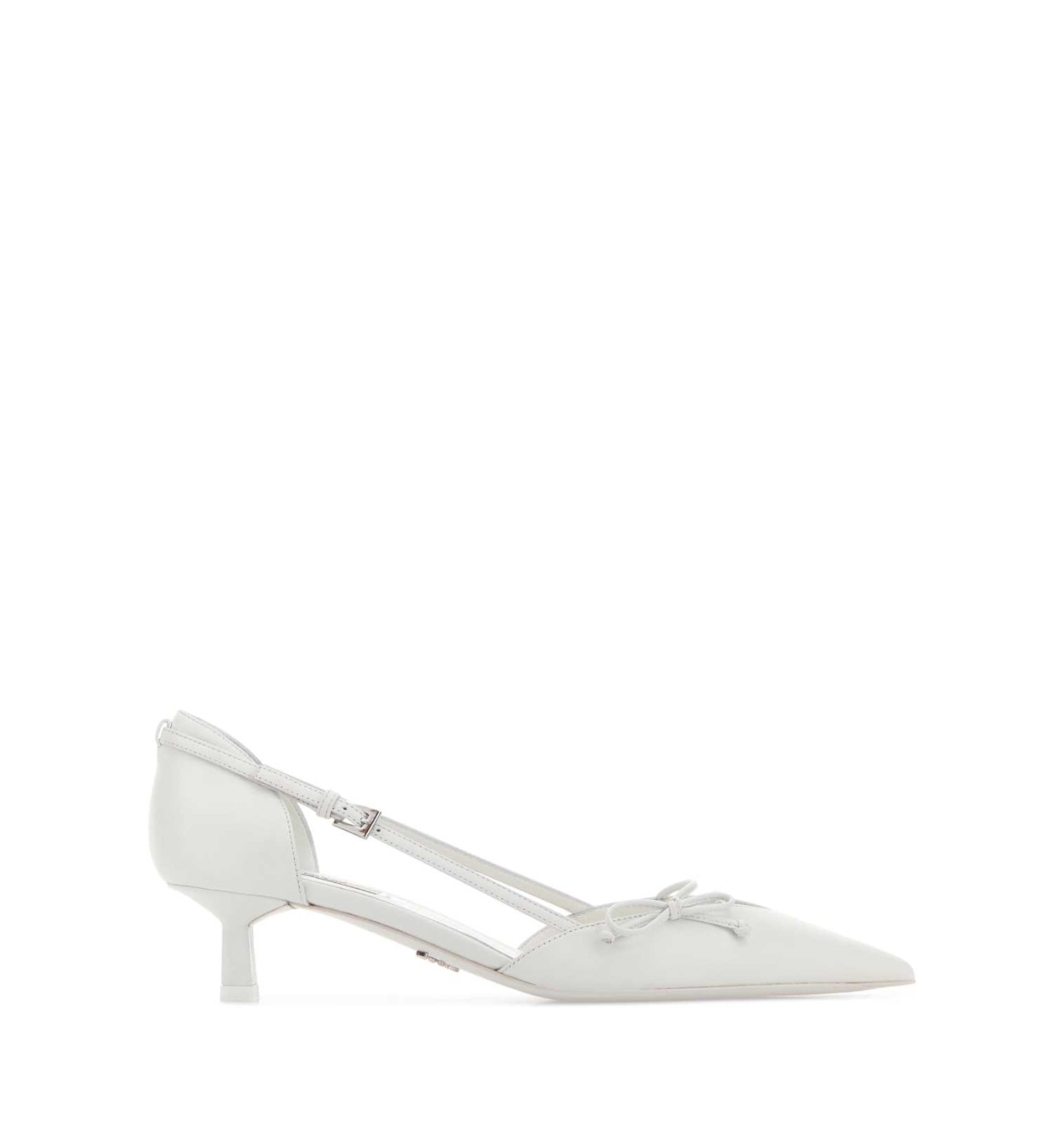 Brushed Leather Slingback Pumps