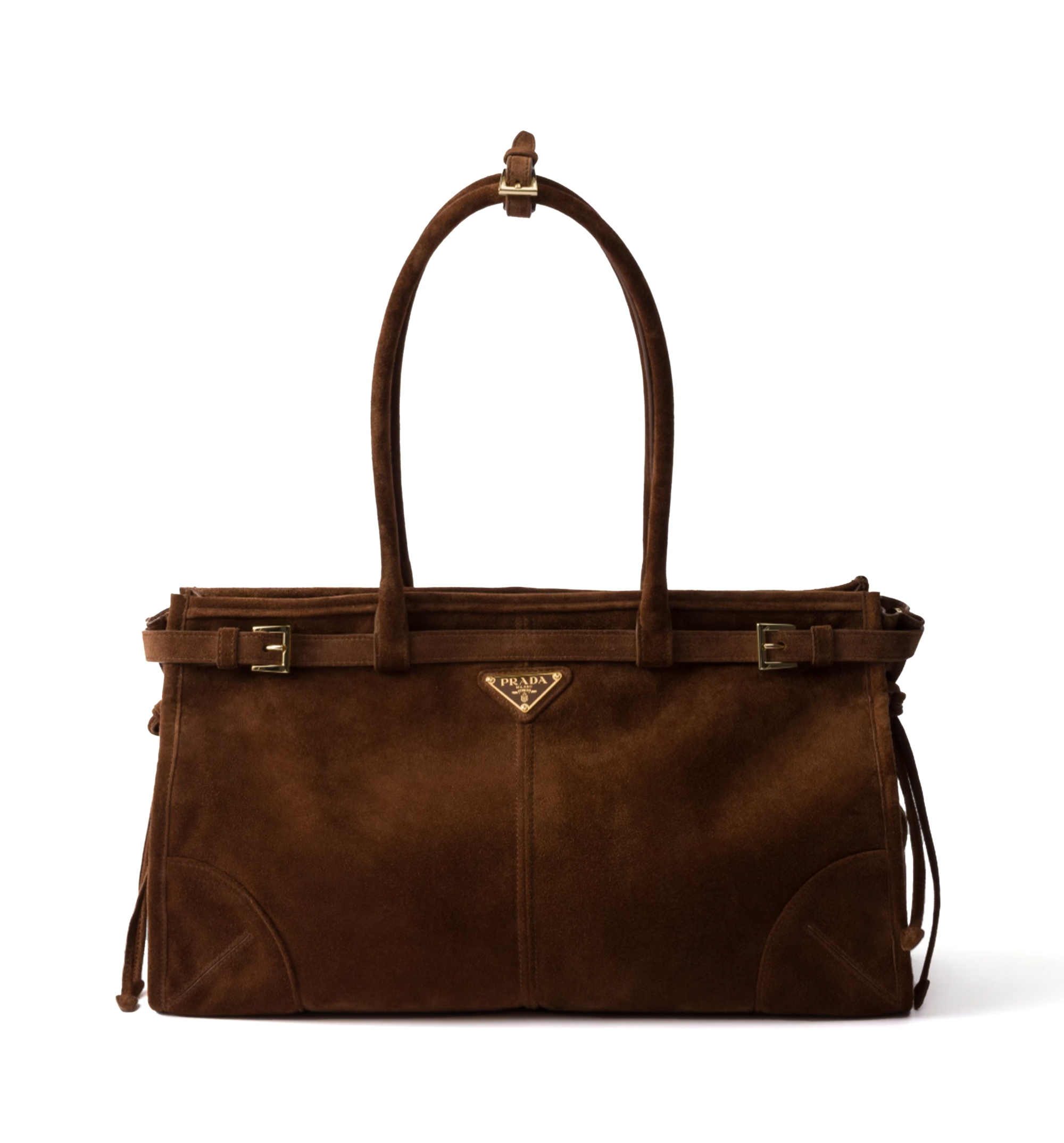 Prada Bonnie Large Suede Handbag