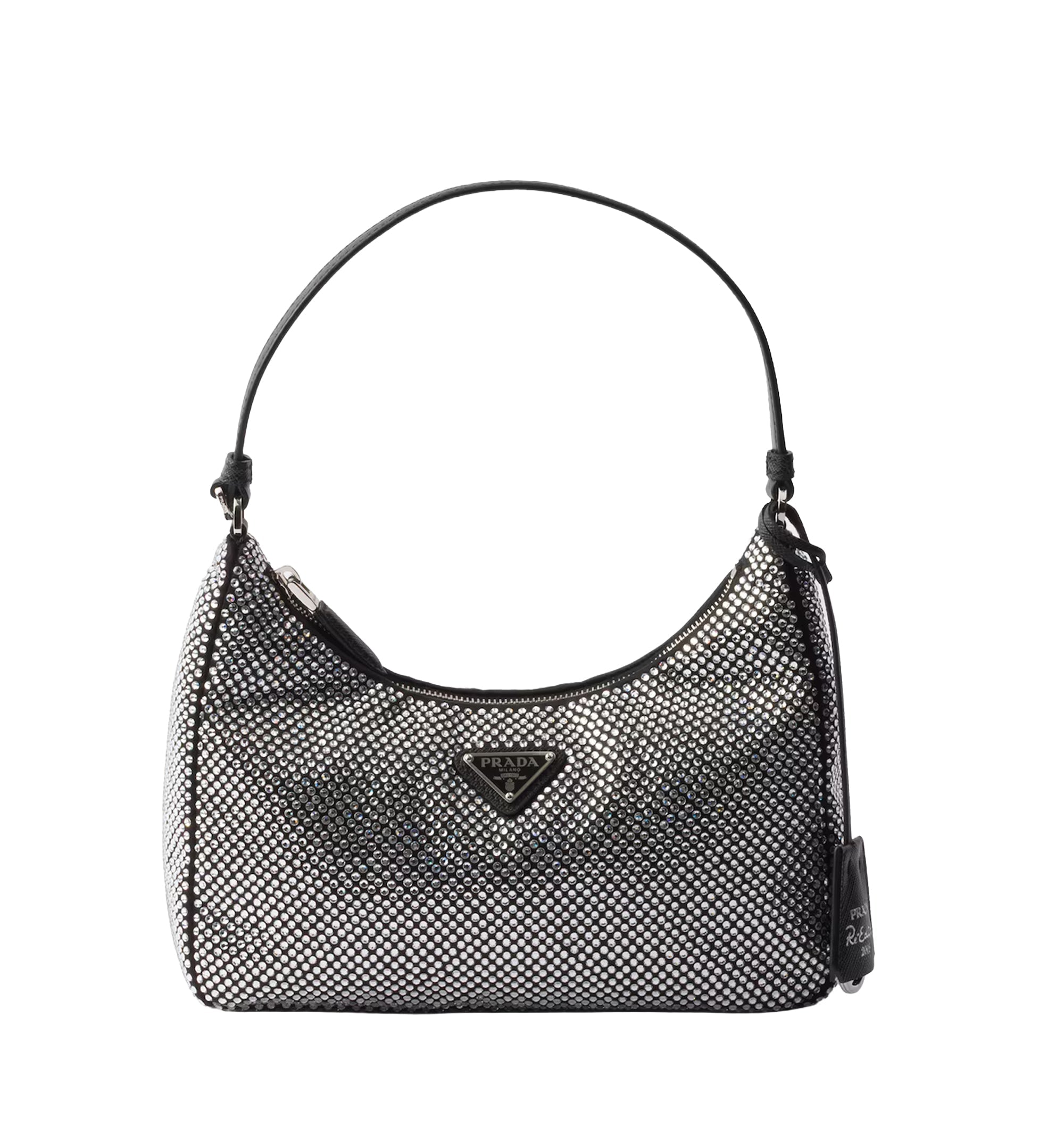 Prada Re-Edition 2005 Mini Crystal-Studded Satin Bag