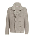 Cashmere half english rib mariner cardigan