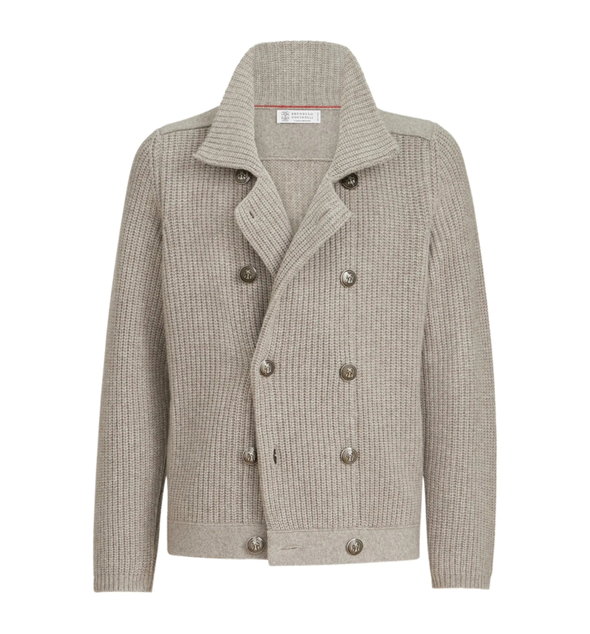 Cashmere half english rib mariner cardigan