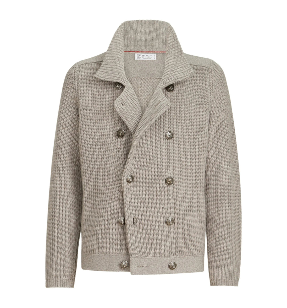 Cashmere half english rib mariner cardigan