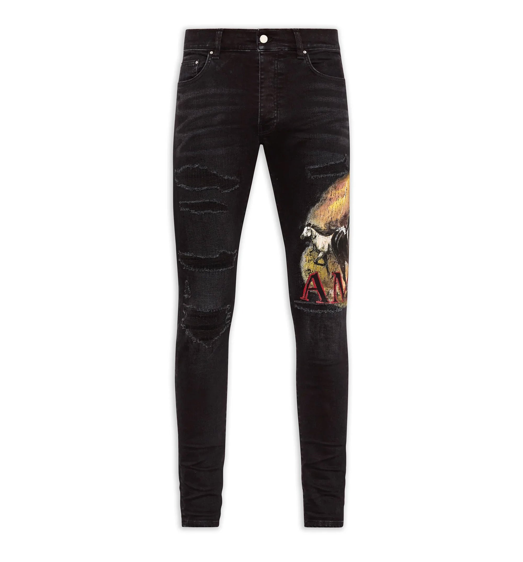 Ripped Graphic Jeans