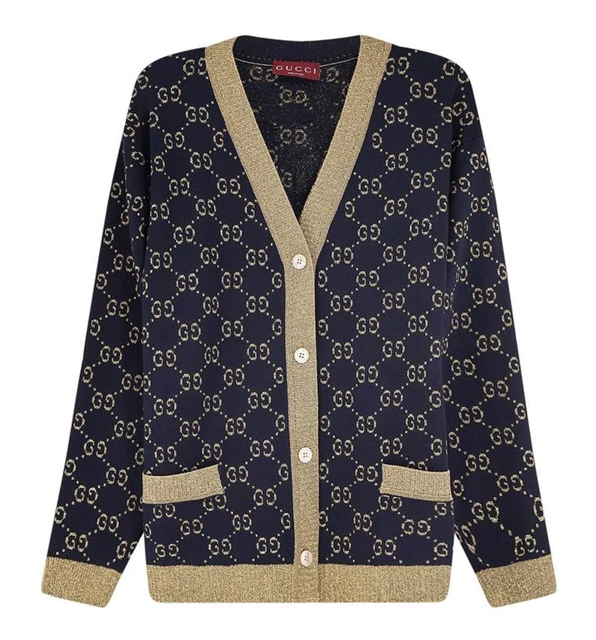 GG cotton lamé cardigan