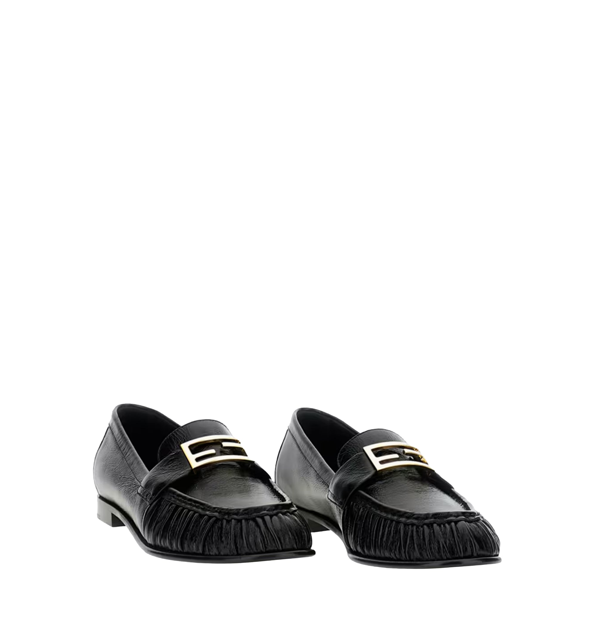 Baguette Black Nappa Leather Loafers