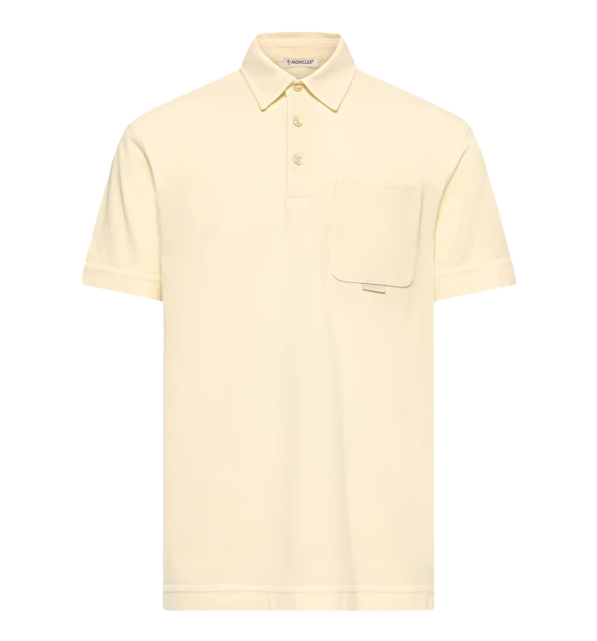 Leather Logo Cotton Piquet Polo Shirt