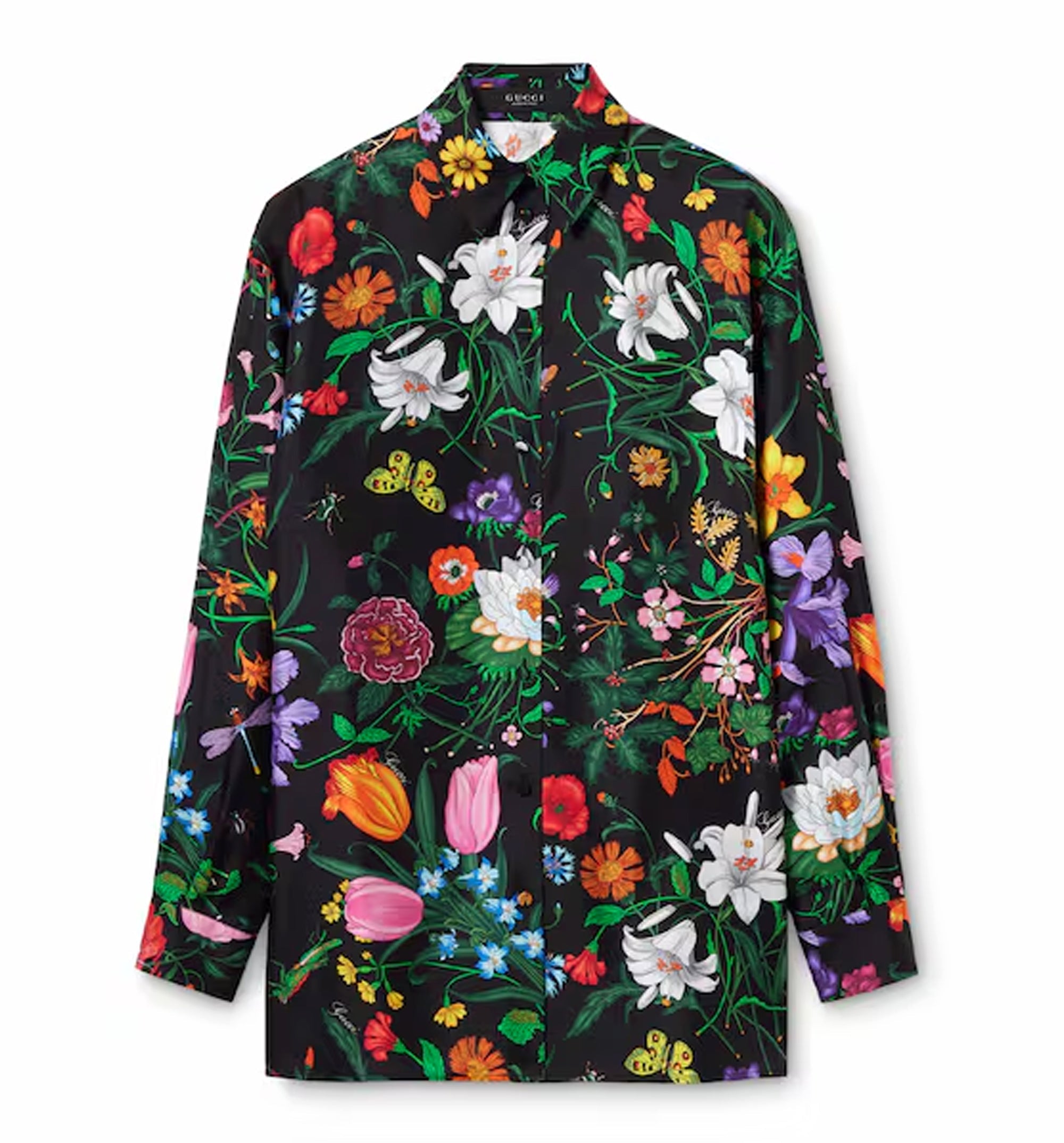 Printed Silk Twill Shirt