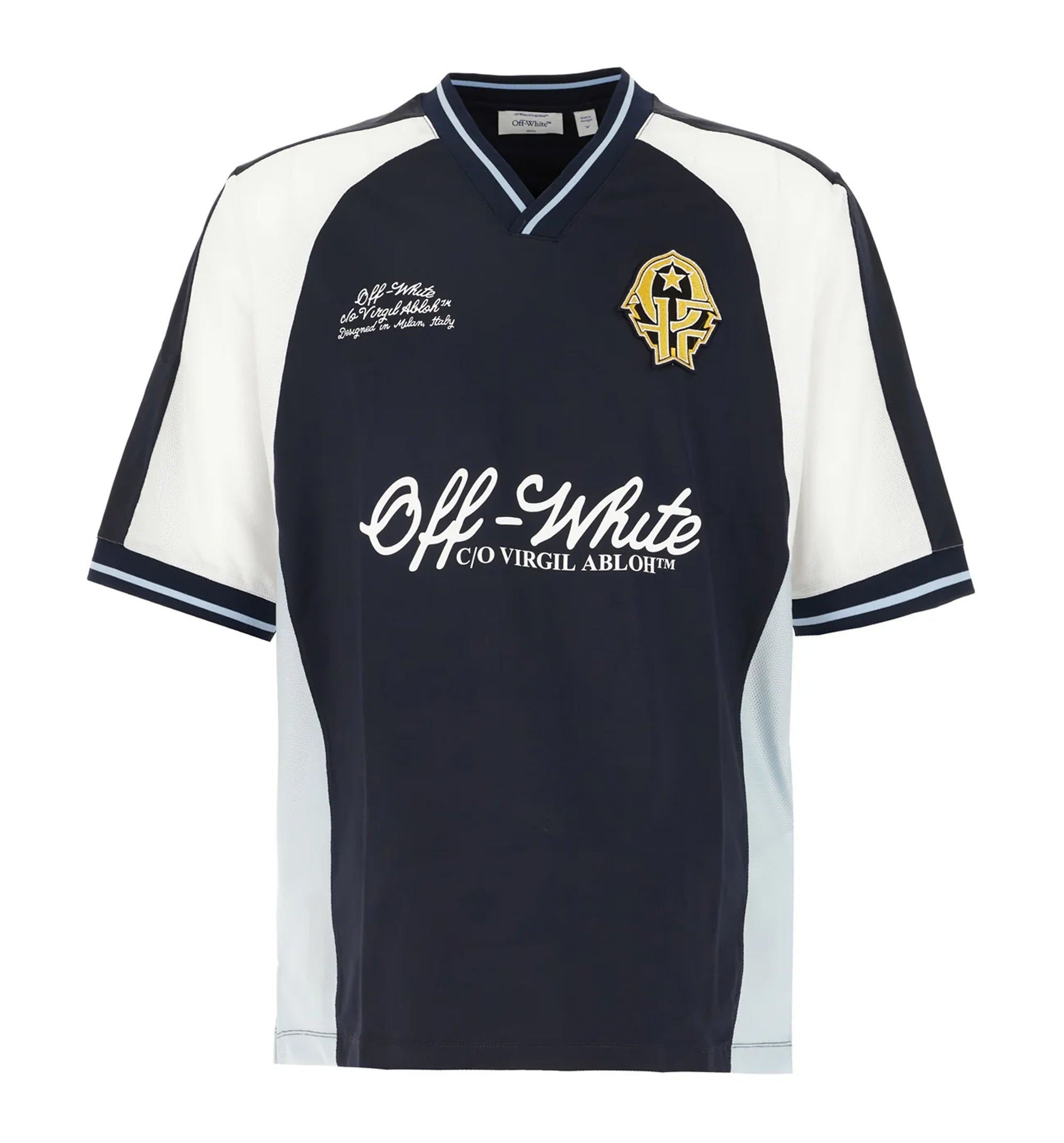 Logo-print panelled T-shirt