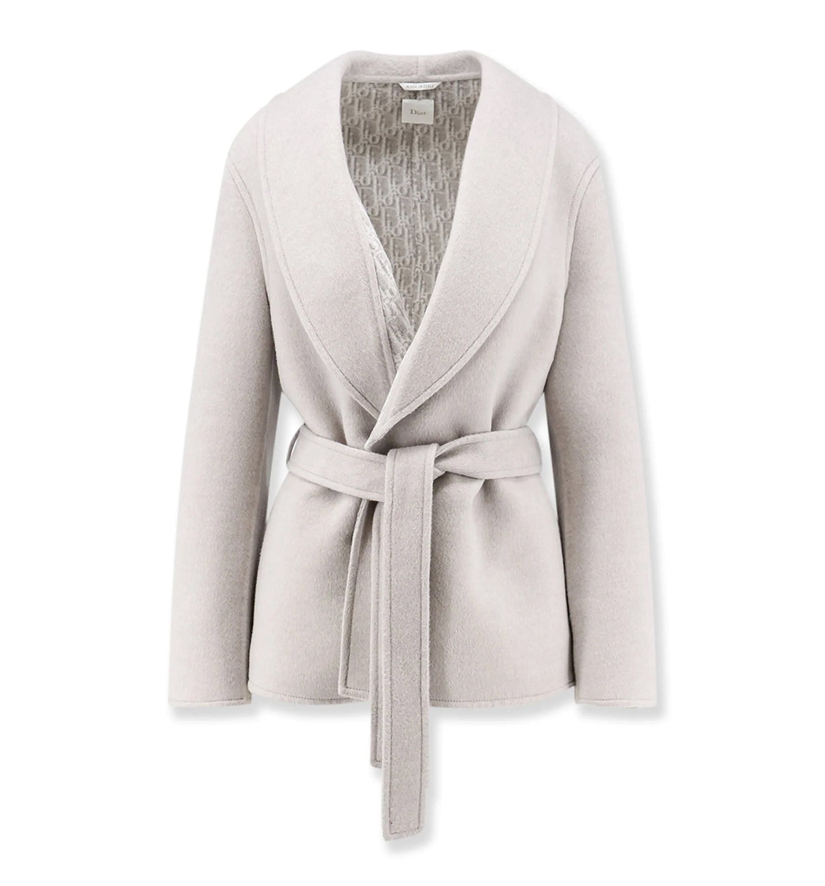 Short virgin wool coat