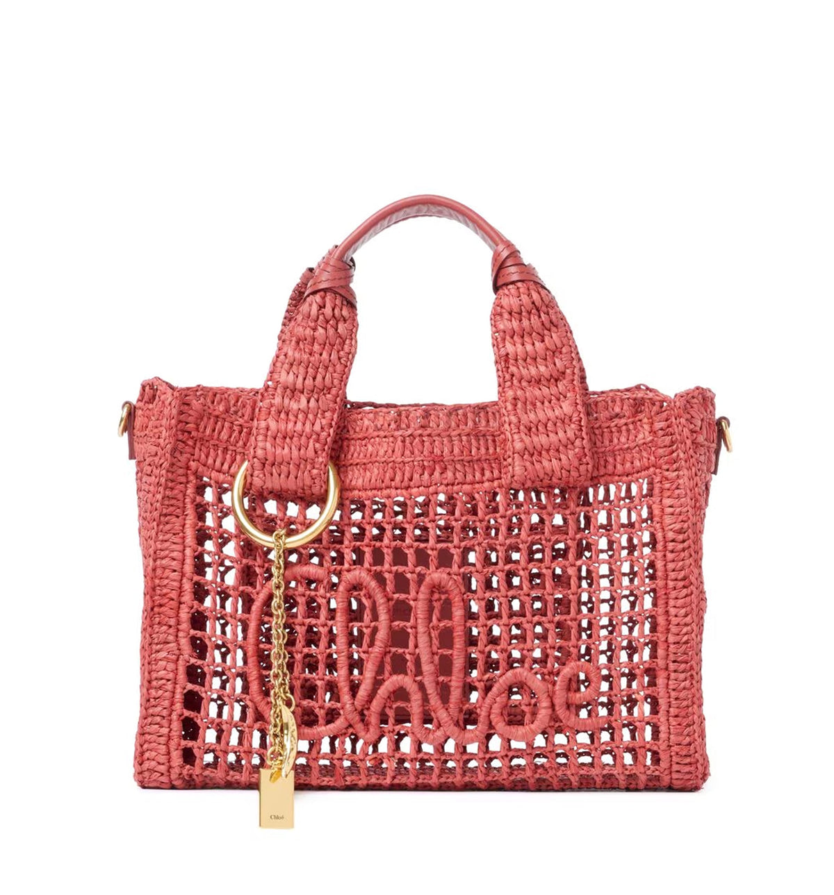 Small Summer Banana east-west tote bag with strap in raffia