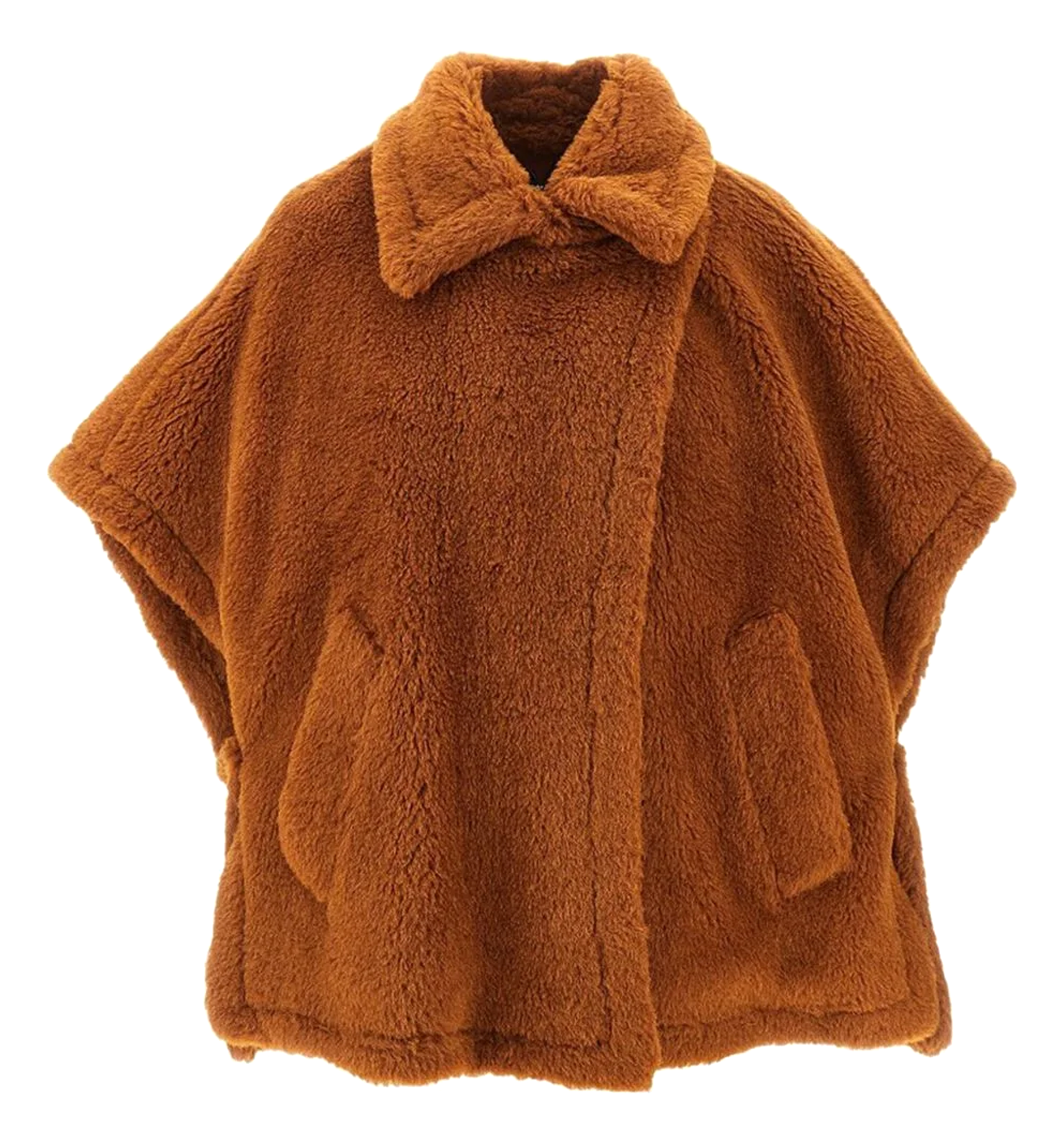 Cape in Alpaca and Wool Teddy Fabric