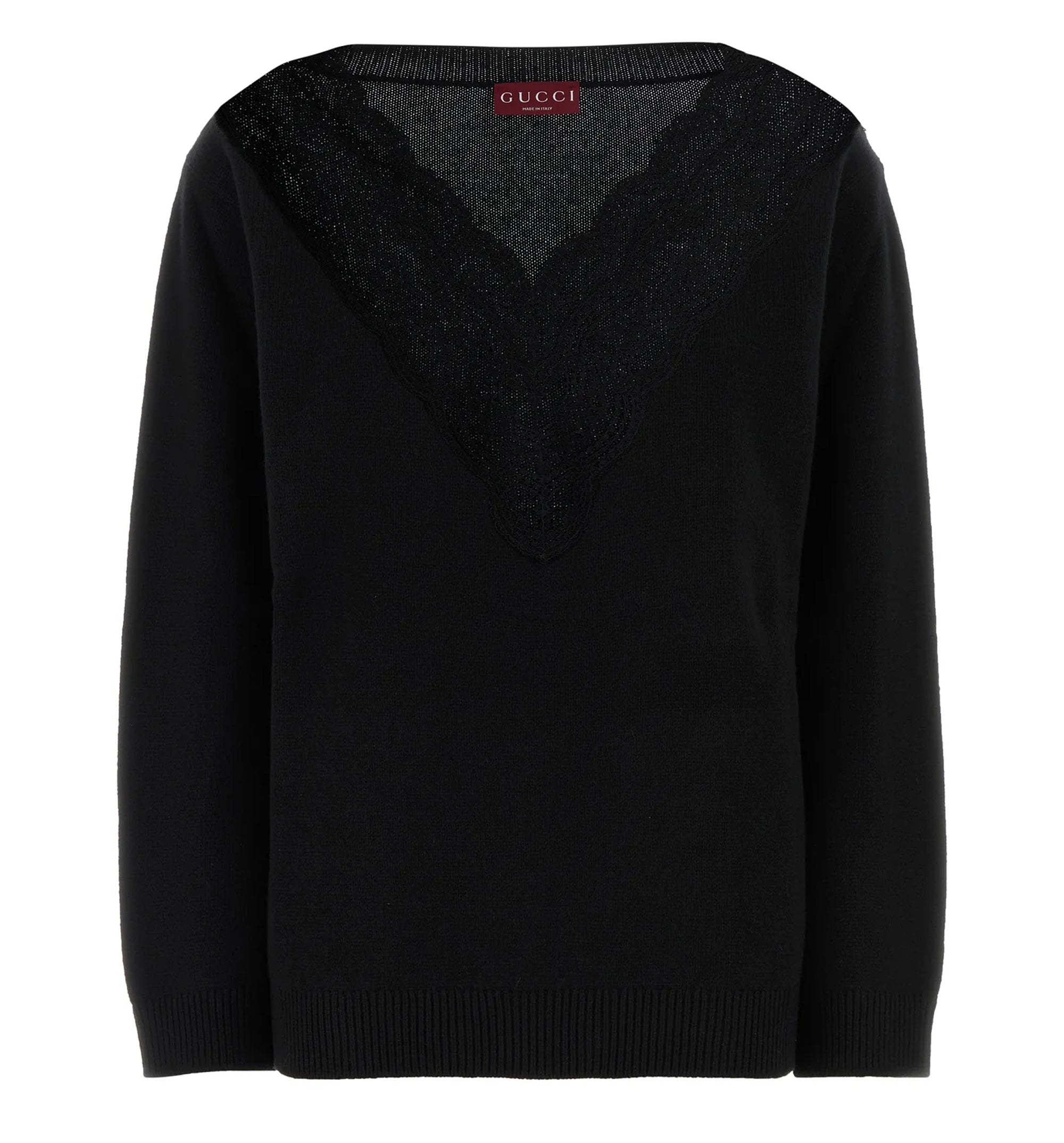 Wool And Cashmere Sweater With Lace