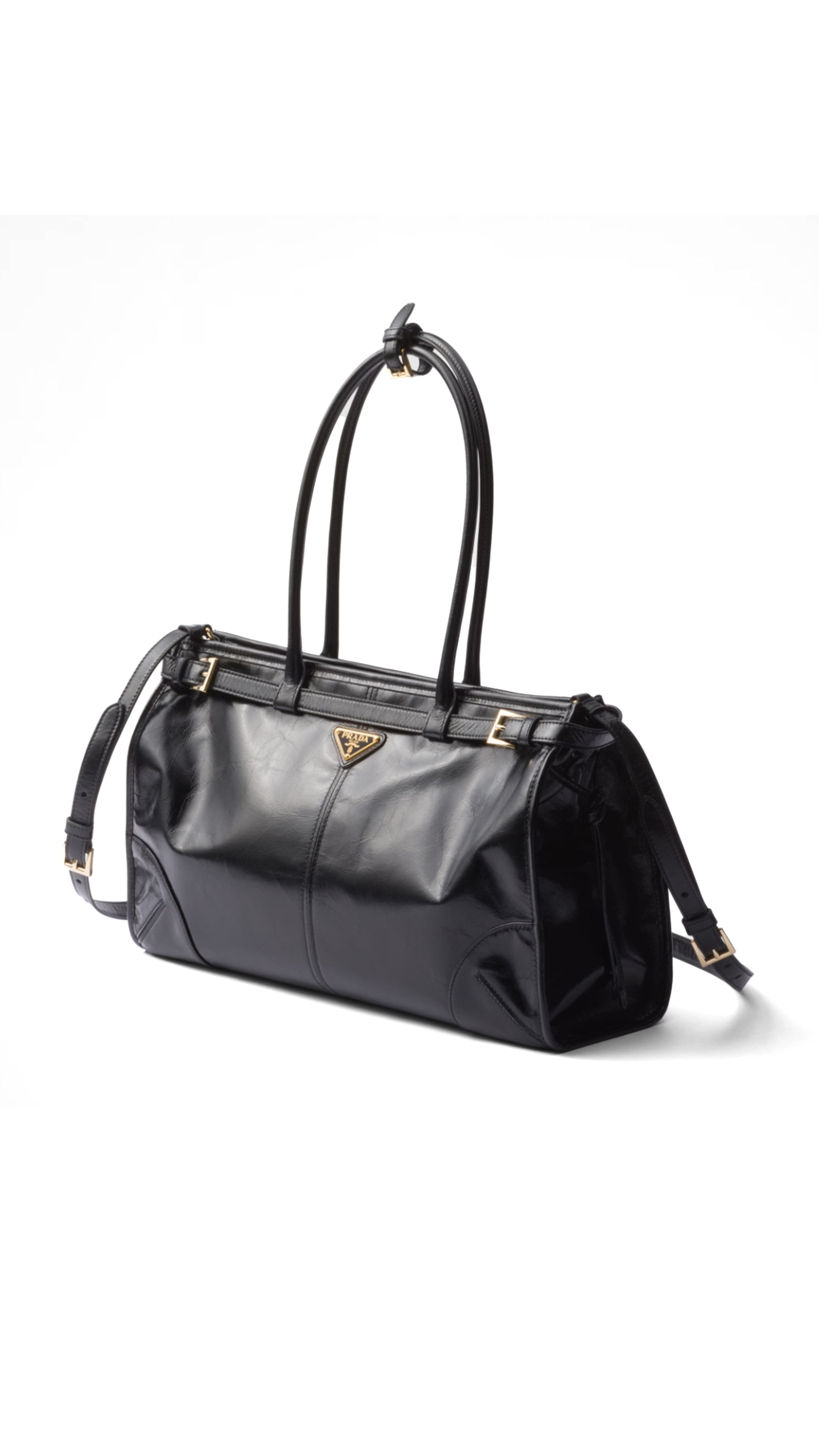 Large Leather Handbag - Black