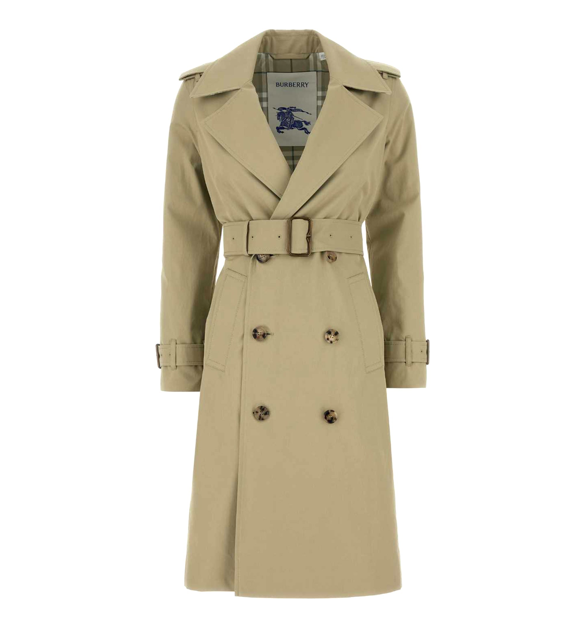 Long Gabardine Trench Coat