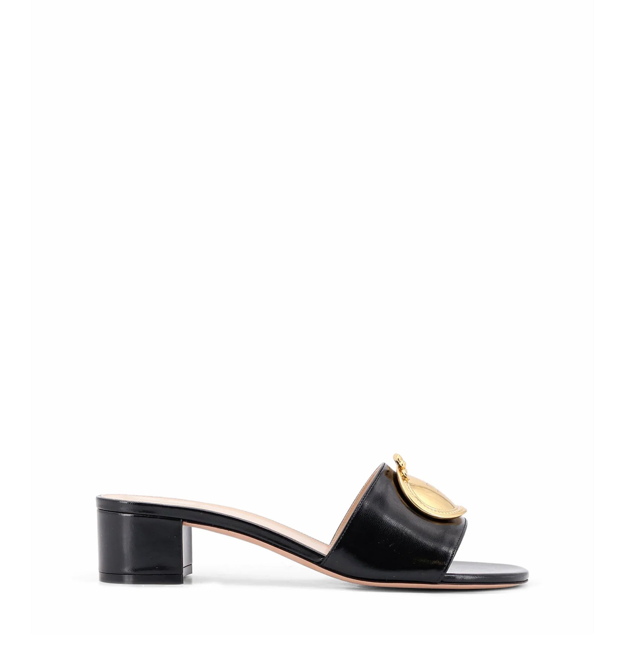 Dior Médaillon Buckle Heeled Slide