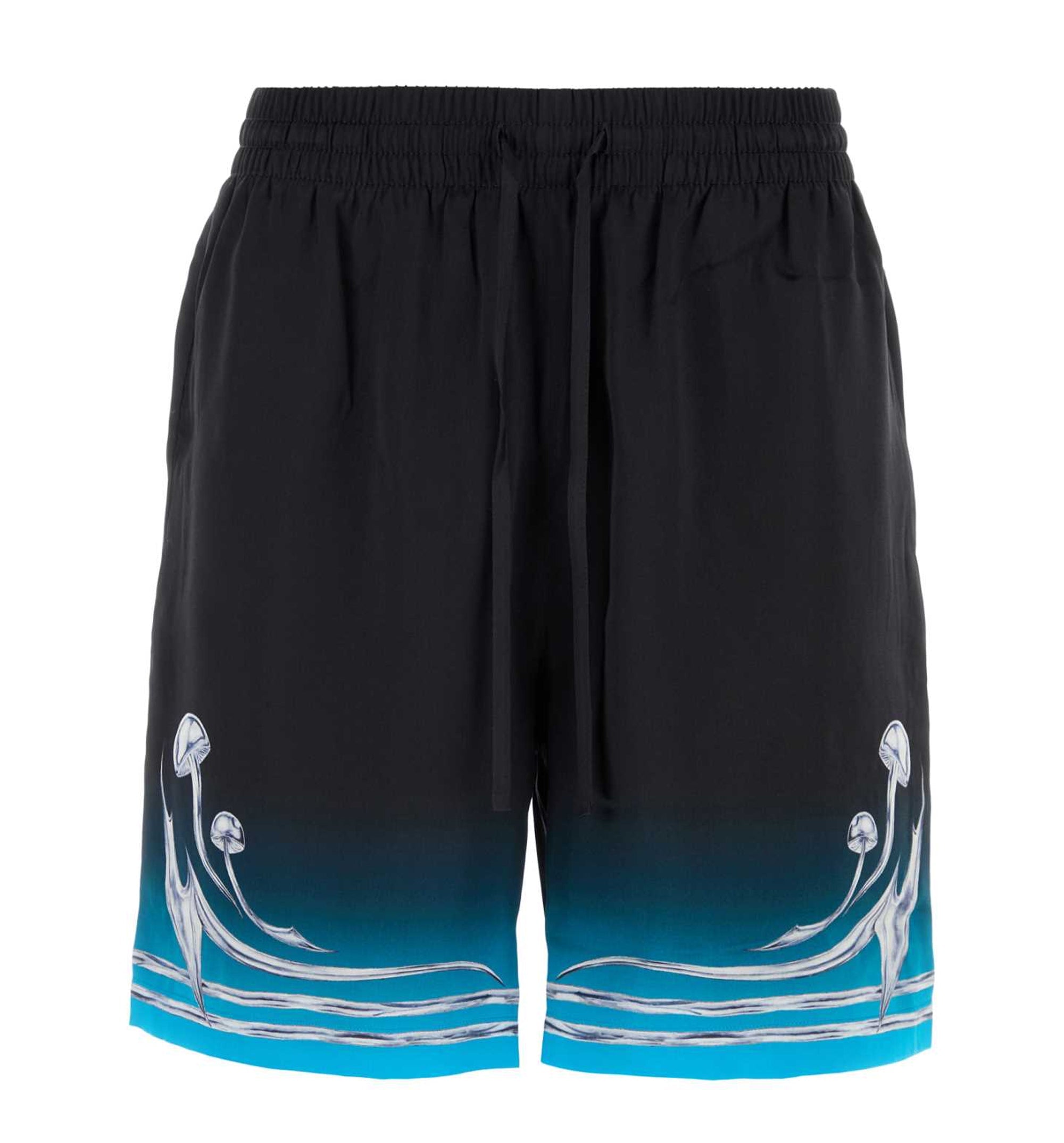 Printed Satin Bermuda Shorts