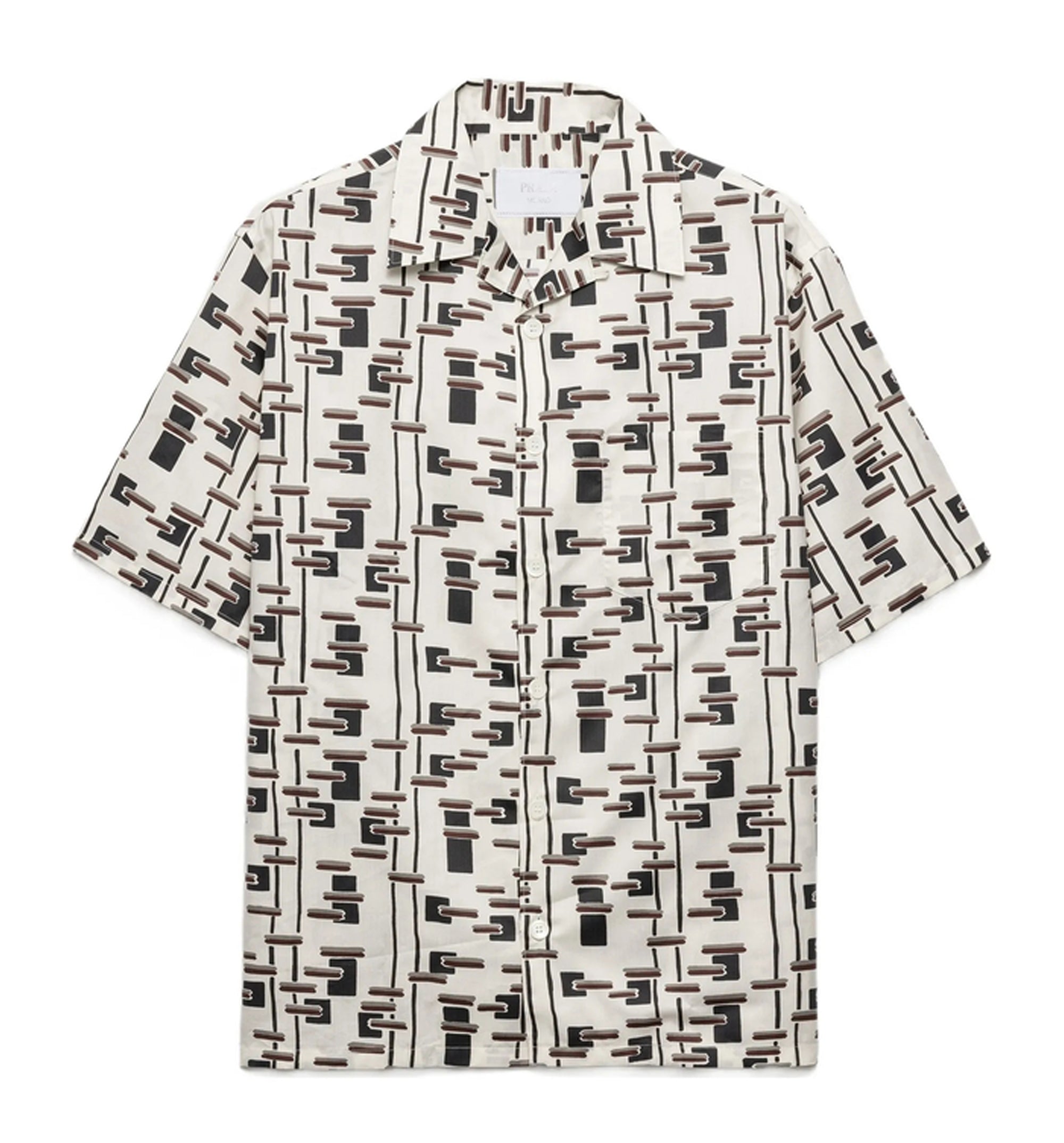Printed cotton blend shirt