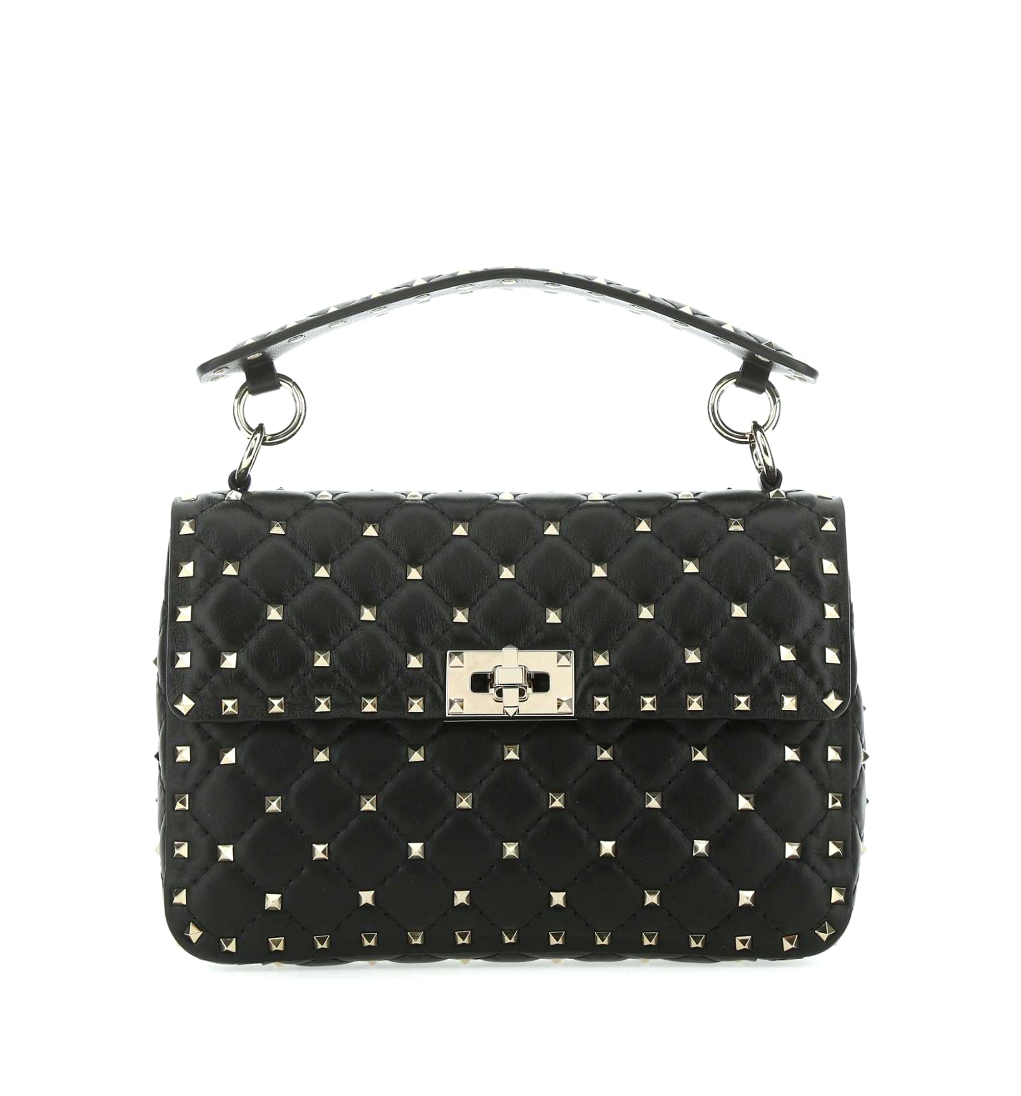 Rockstud Spike leather crossbody bag with iconic all-over studs