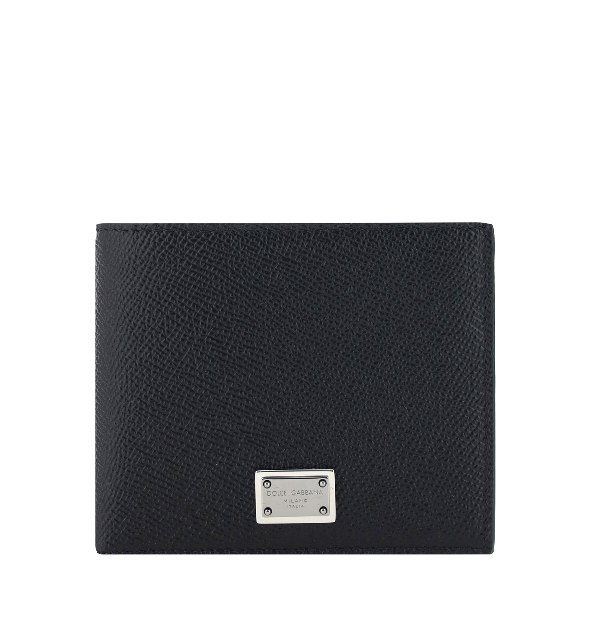 Calfskin Bifold Wallet With Logo Tag