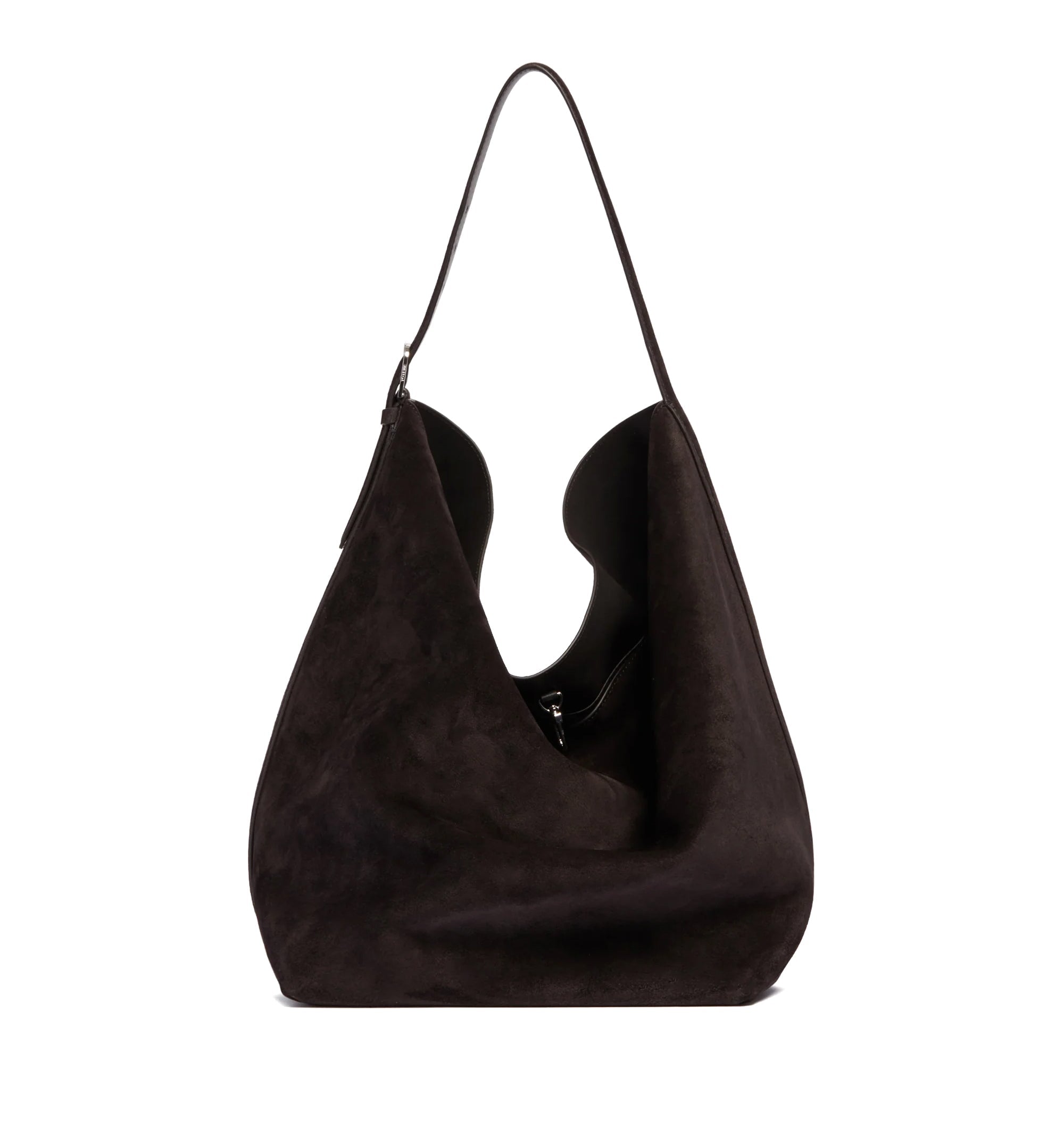 Belted Suede Tote Bag