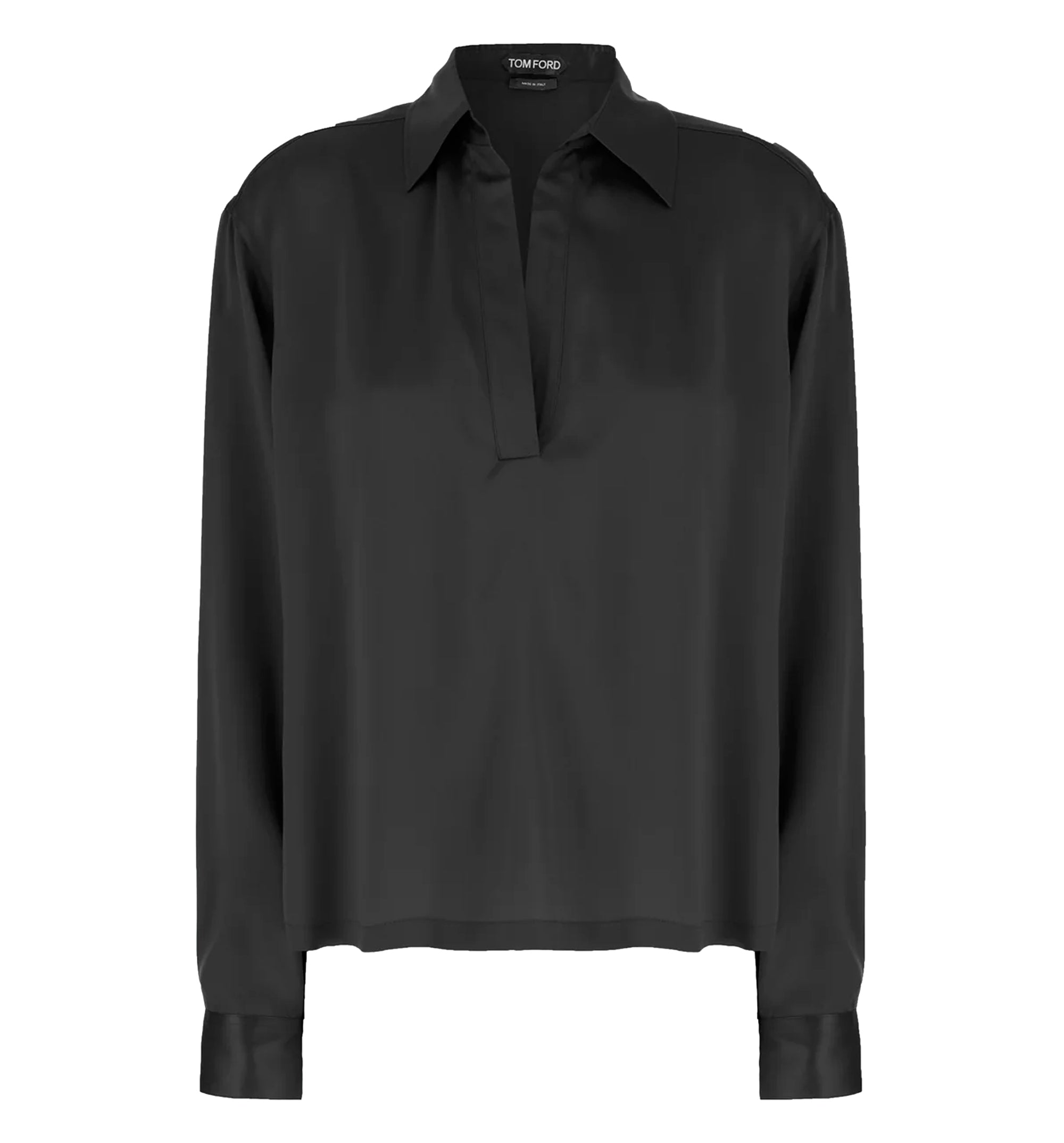 Black silk blouse