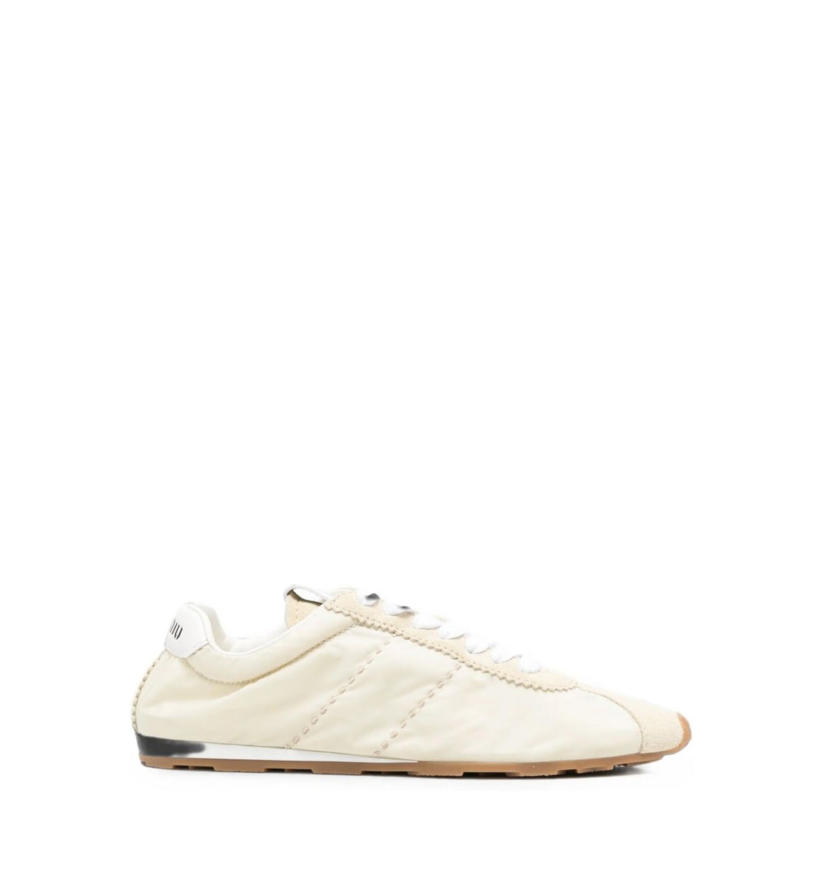 Plume technical fabric and suede sneakers