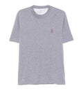 Cotton jersey crew neck T-shirt with logo