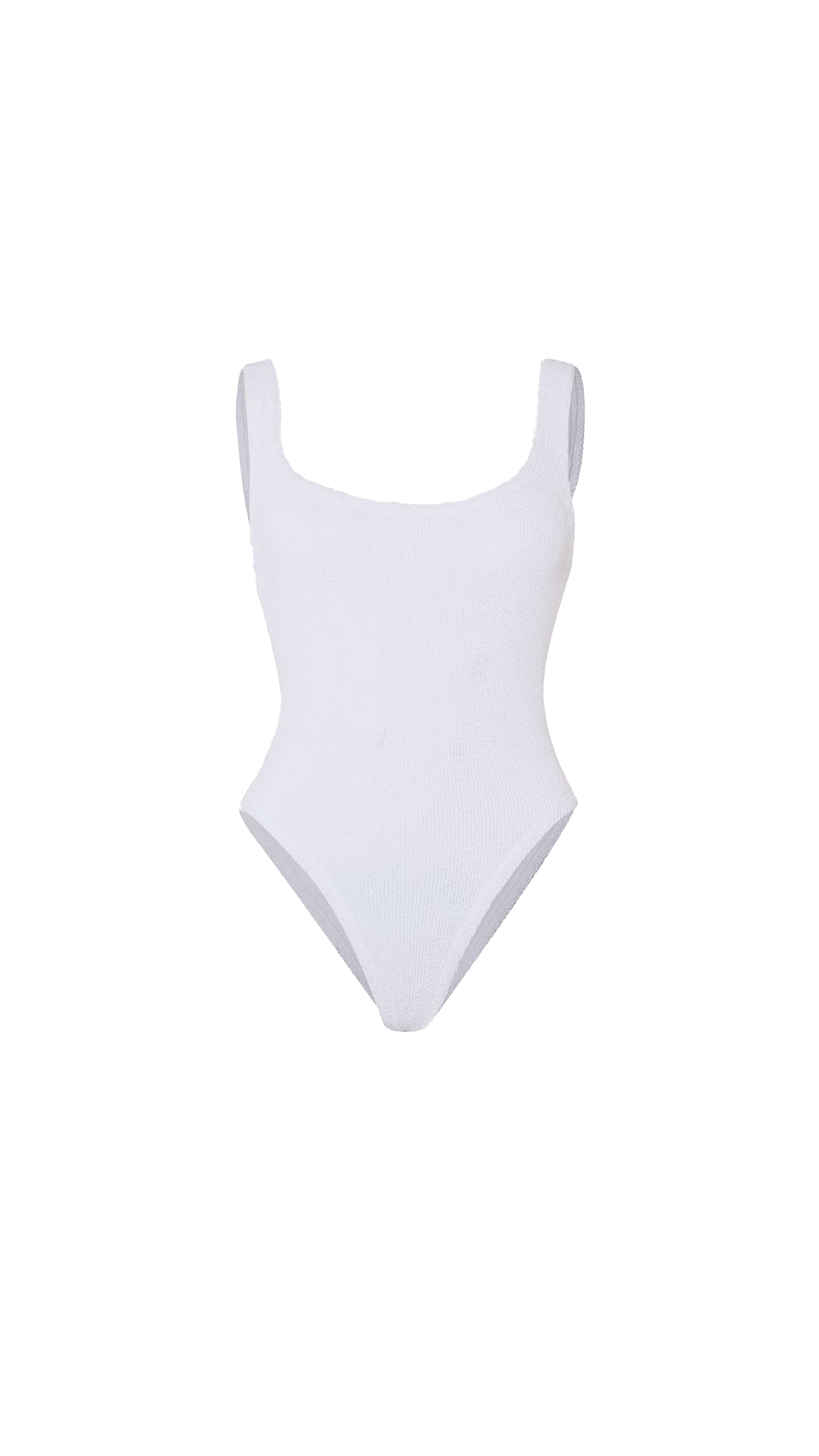 Square Neck Swim - White