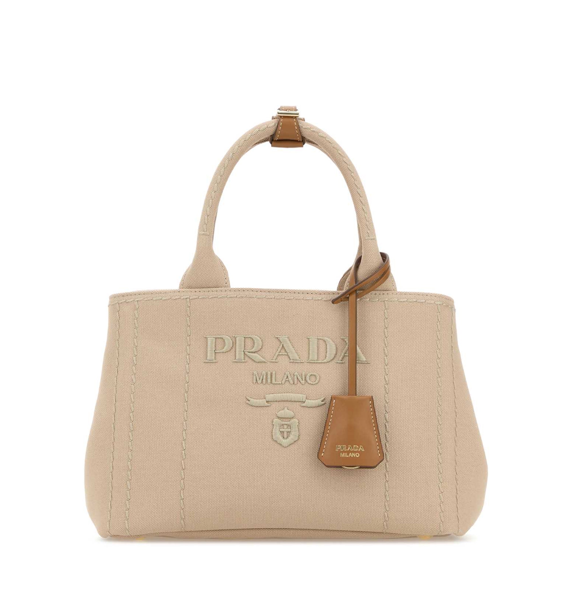 Prada Jardinière Small Cotton Canvas Bag