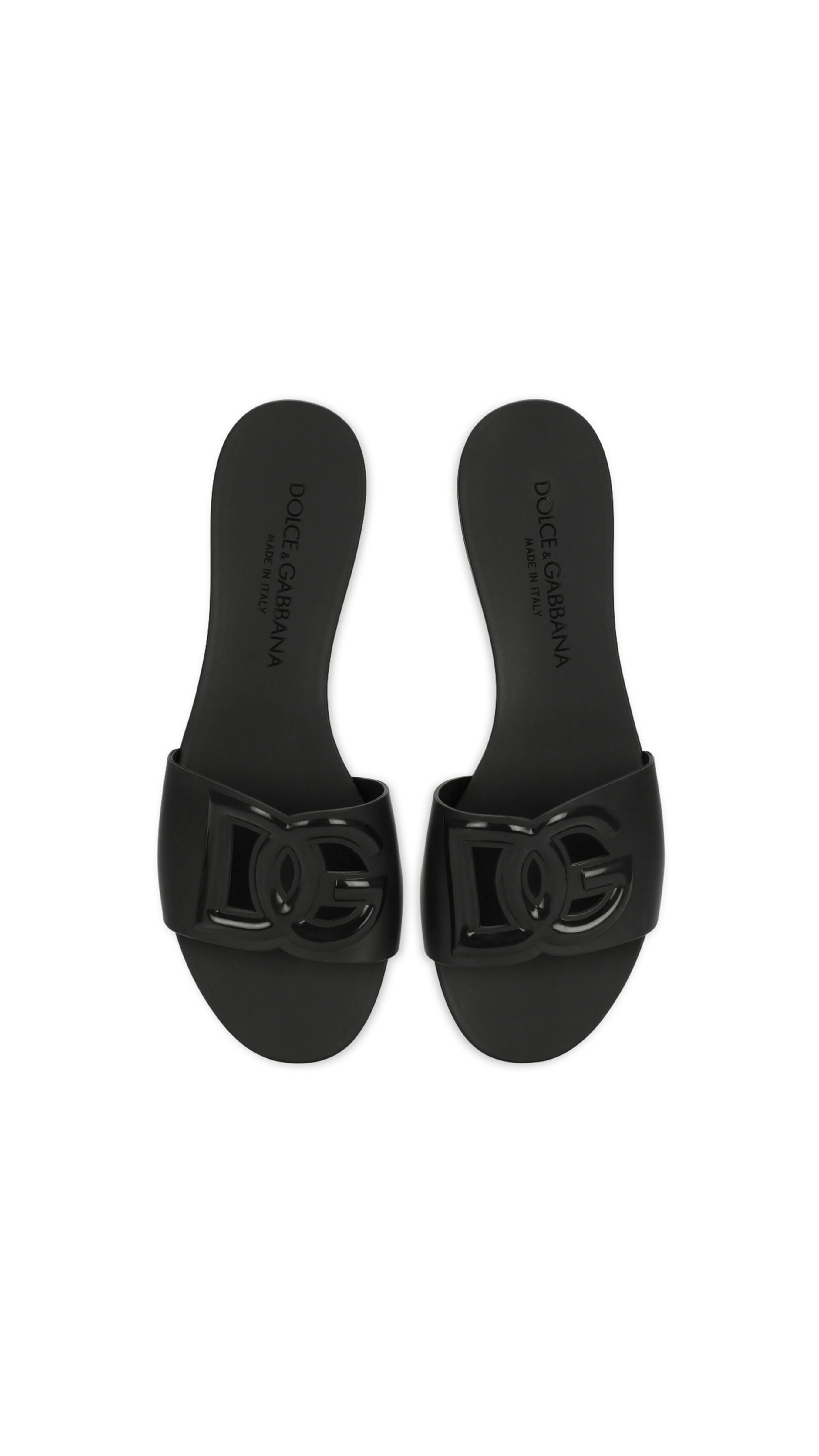 Rubber Beach Sliders - Black