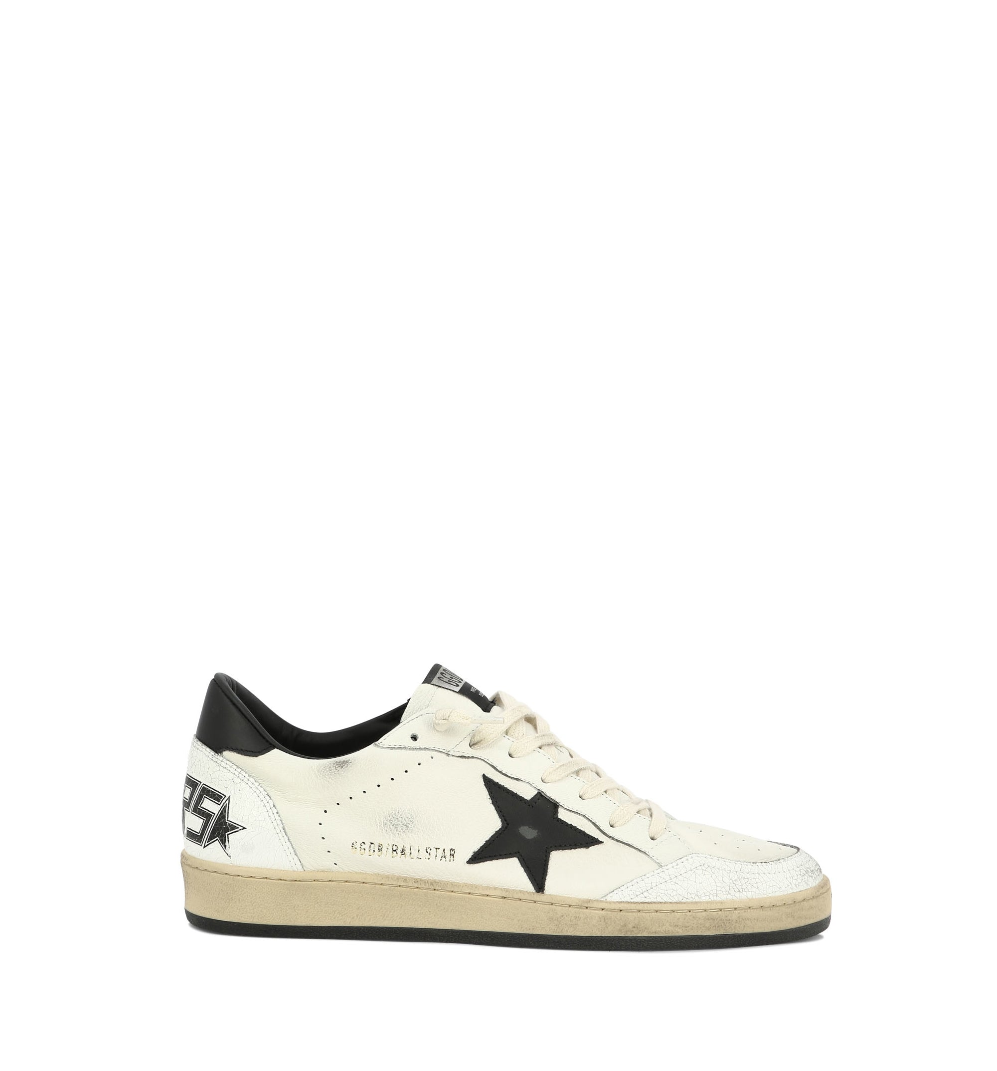 Men’s Ball Star in White Nappa with Black Star