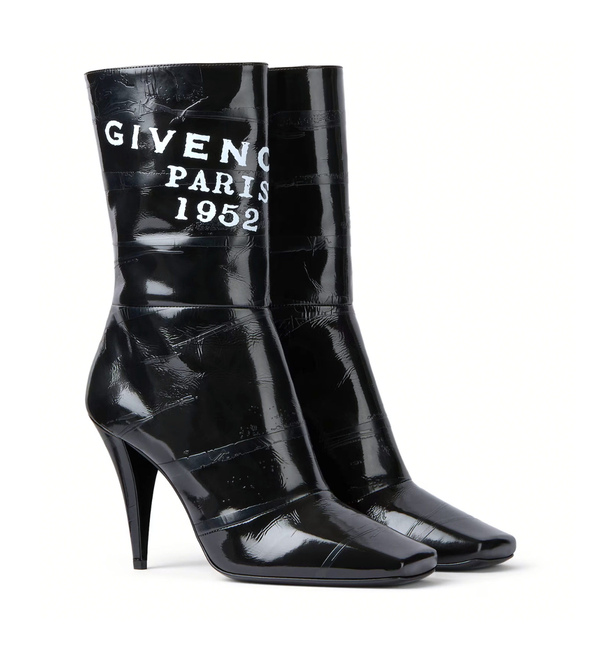 Sliced Square GIVENCHY Tape ankle boots in leather