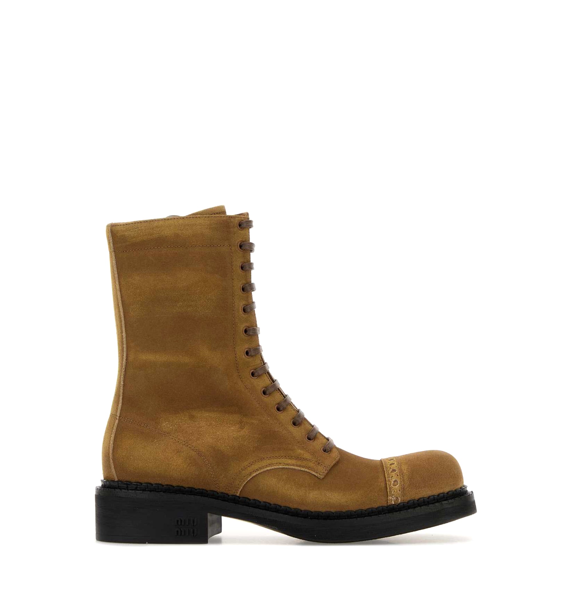 Suede Lace-Up Ankle Boots