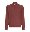 Cashmere sweater with half zip