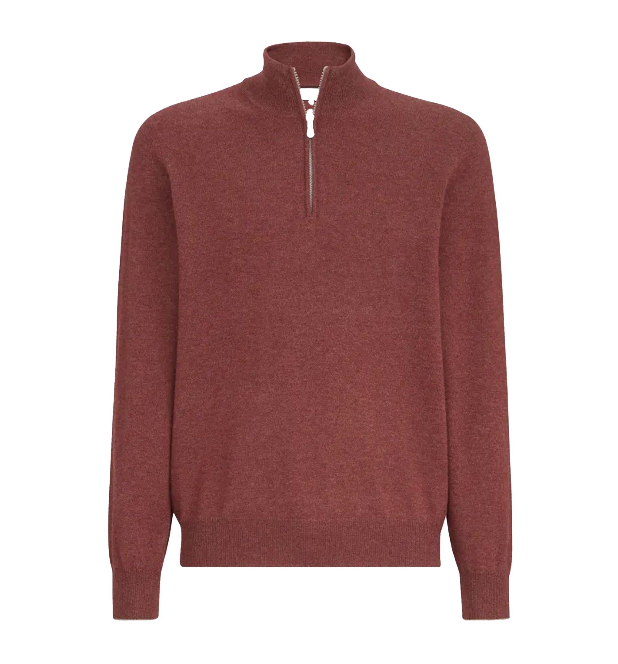 Cashmere sweater with half zip