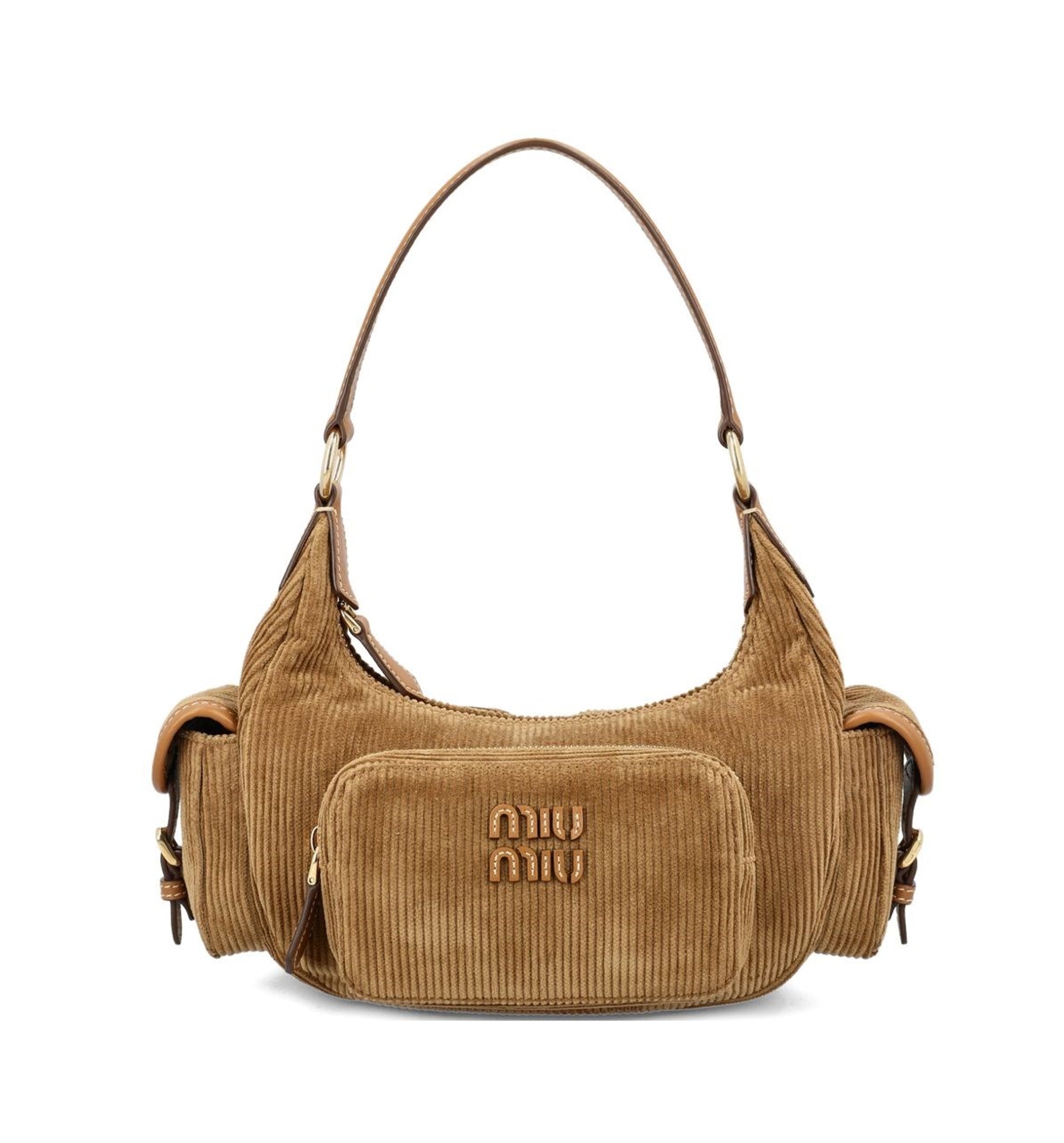 Corduroy Pocket Shoulder Bag