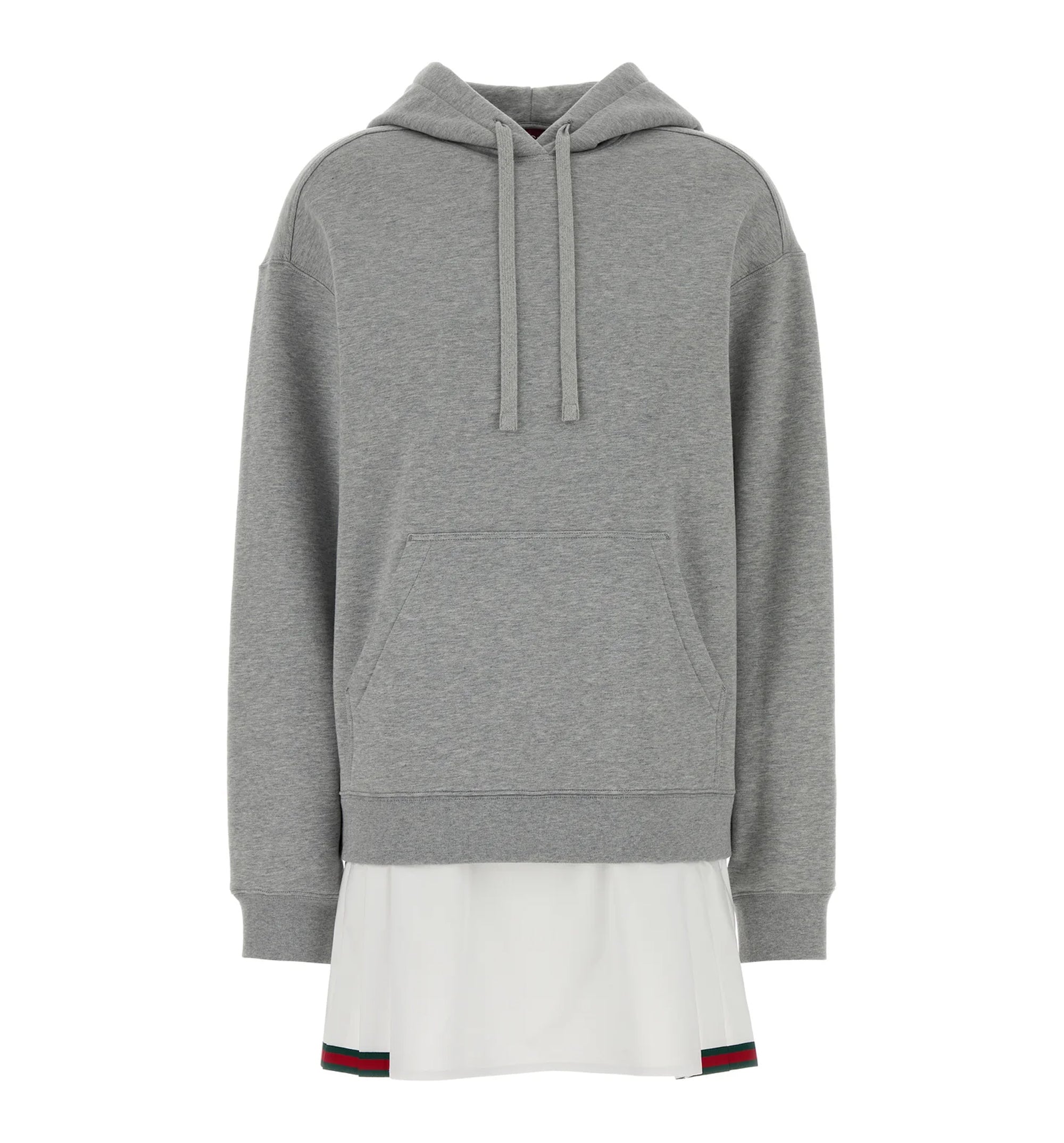 Cotton Jersey Sweatshirt With Pleats