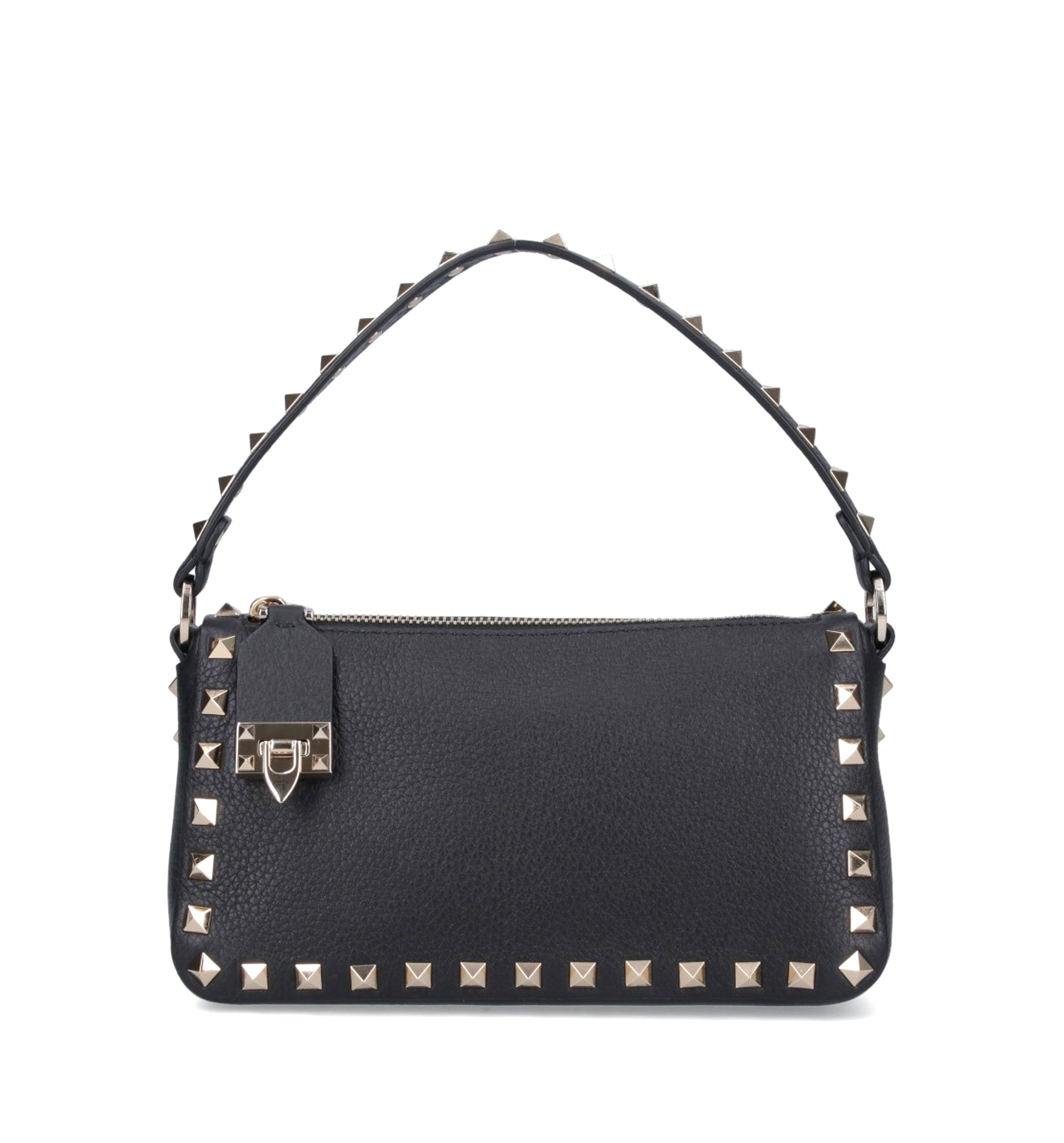 Small Rockstud Grainy Calfskin Crossbody Bag