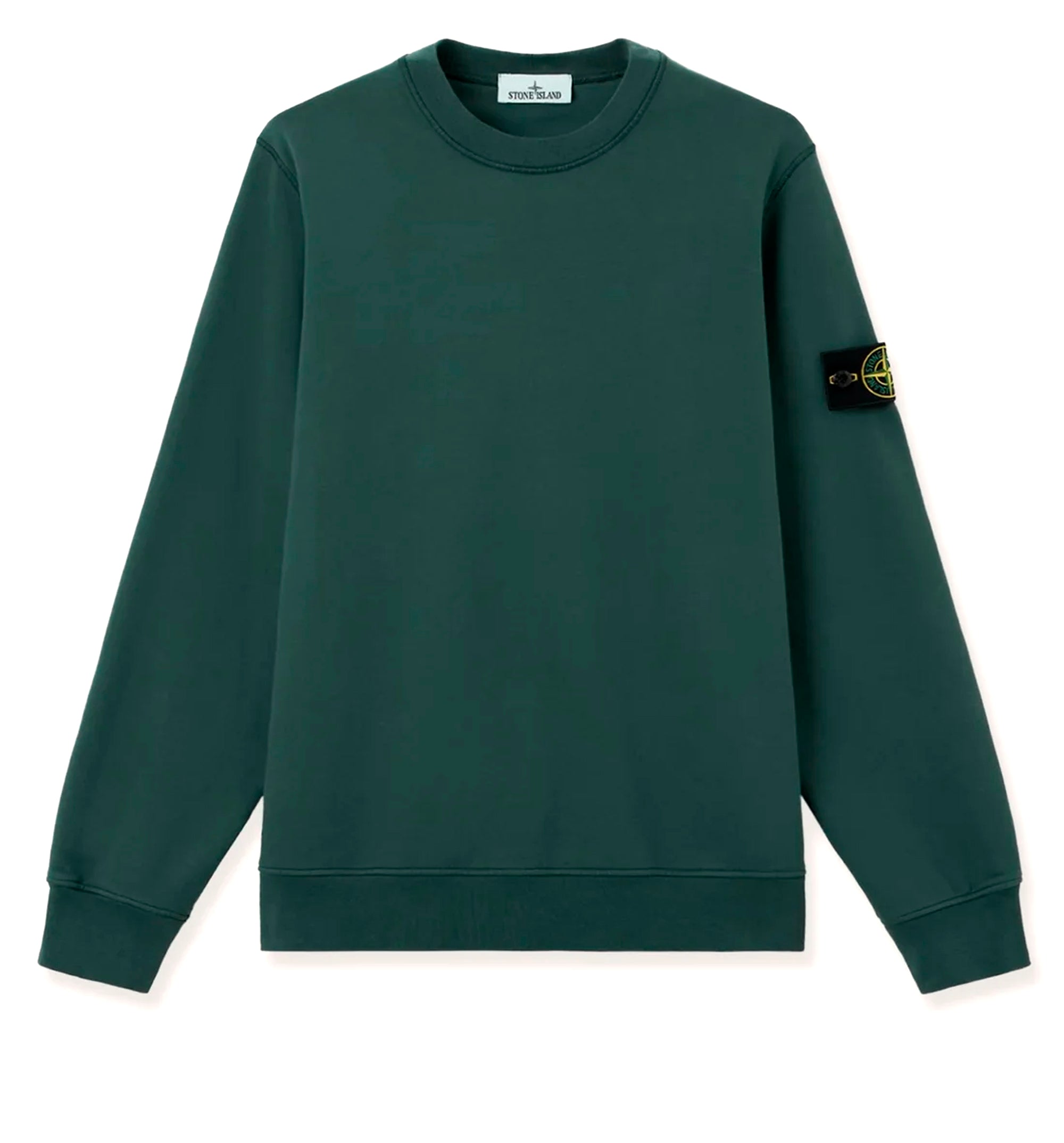 Cotton sweatshirt with side logo patch