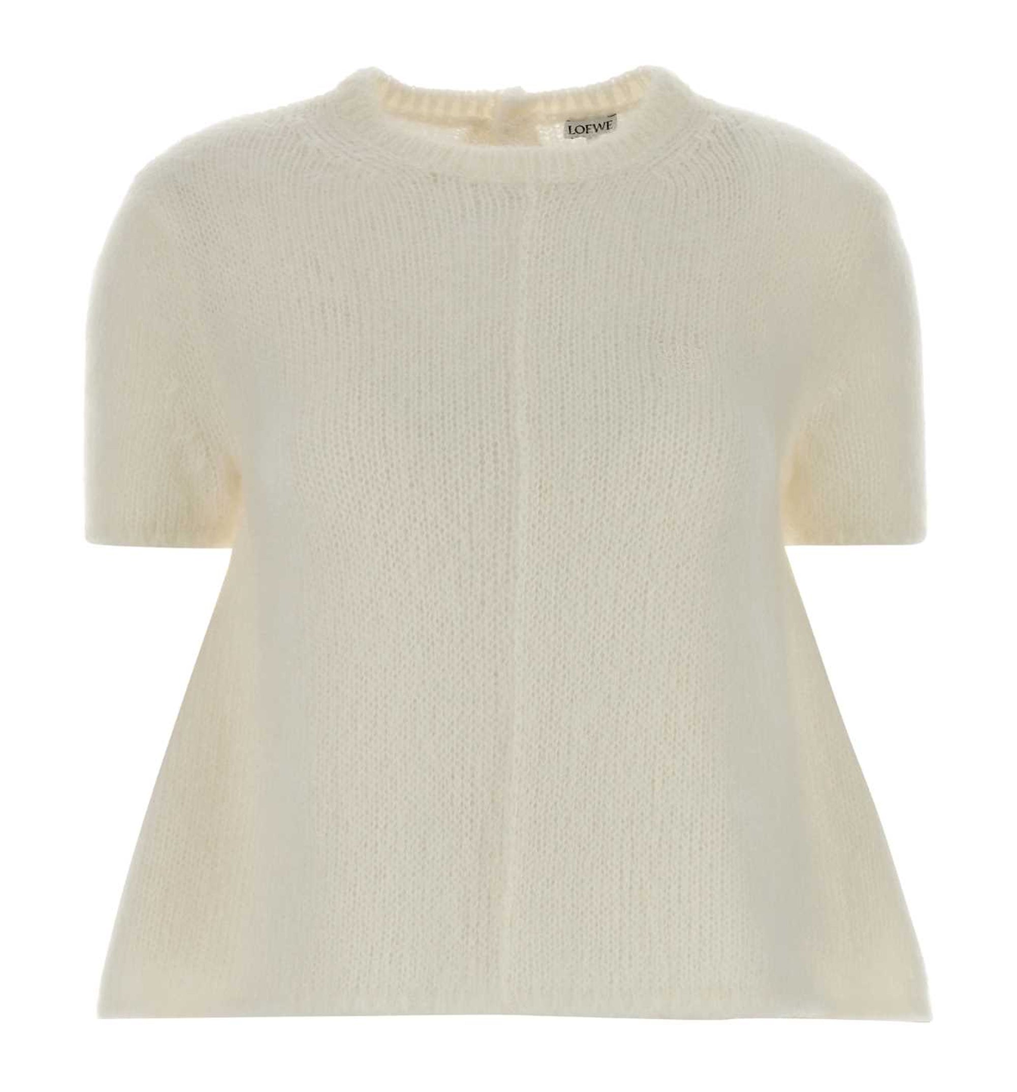 Short Sleeve Sweater In Mohair Blend