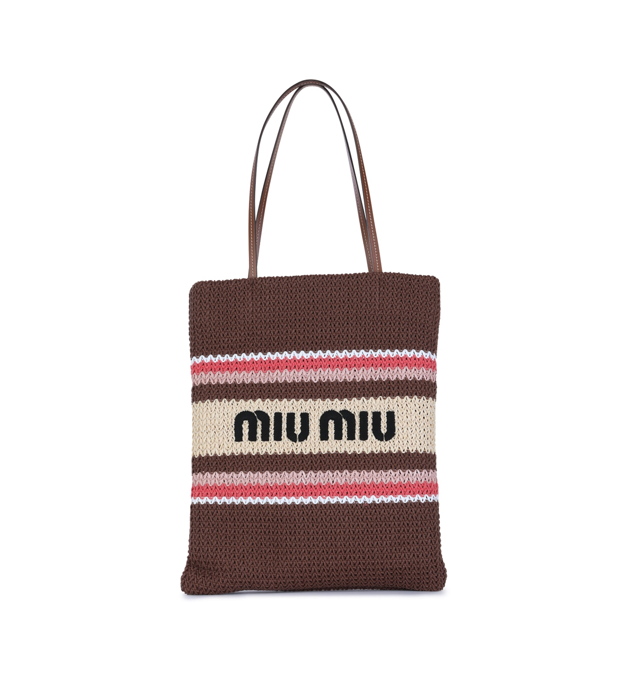 Raffia-Effect Woven Tote Bag