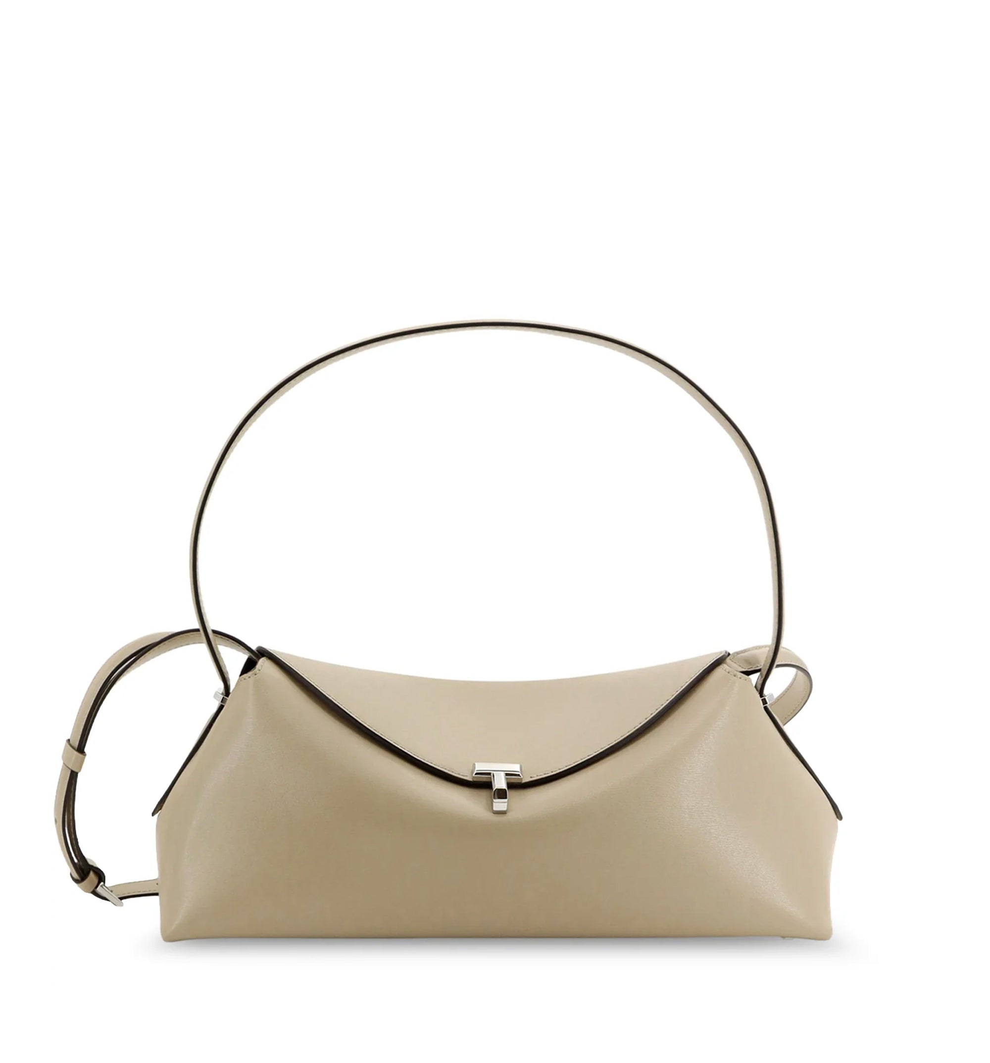 T-Lock hammered leather crossbody bag