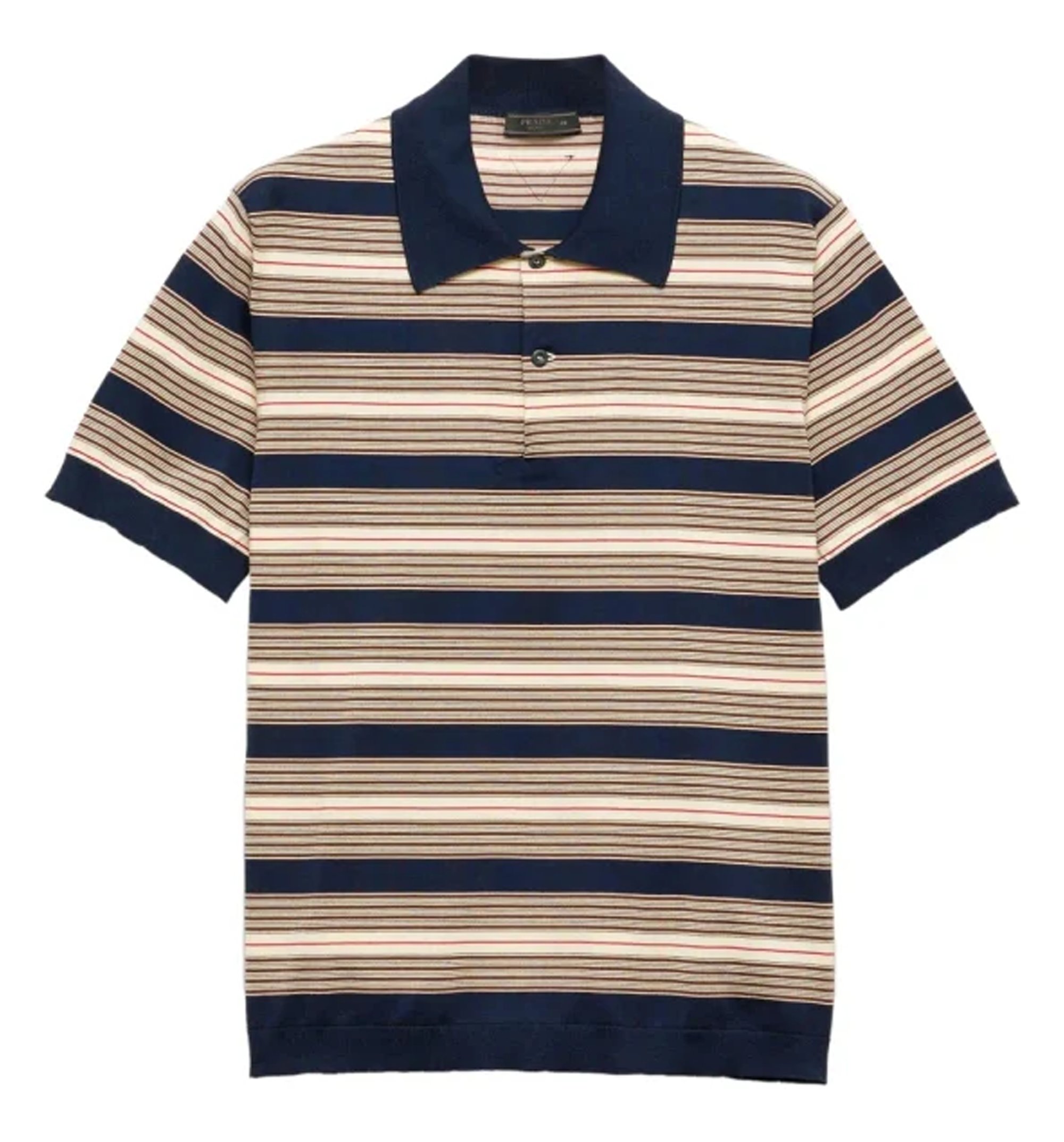 Men's Striped Cotton Polo Shirt