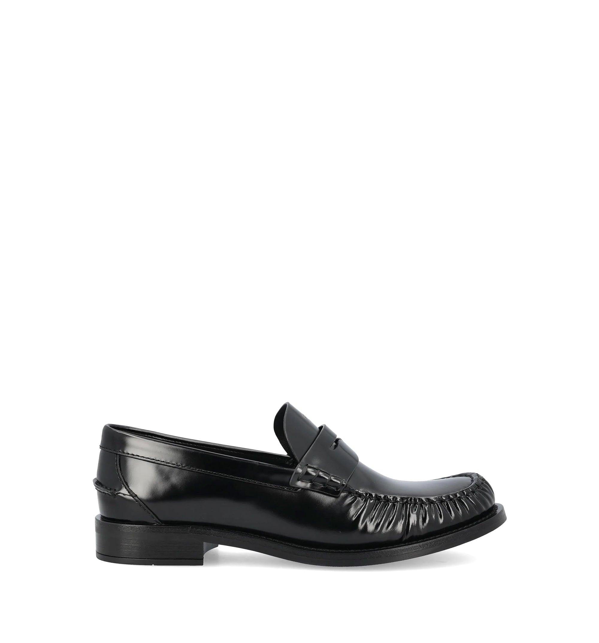 Brushed Leather Loafers