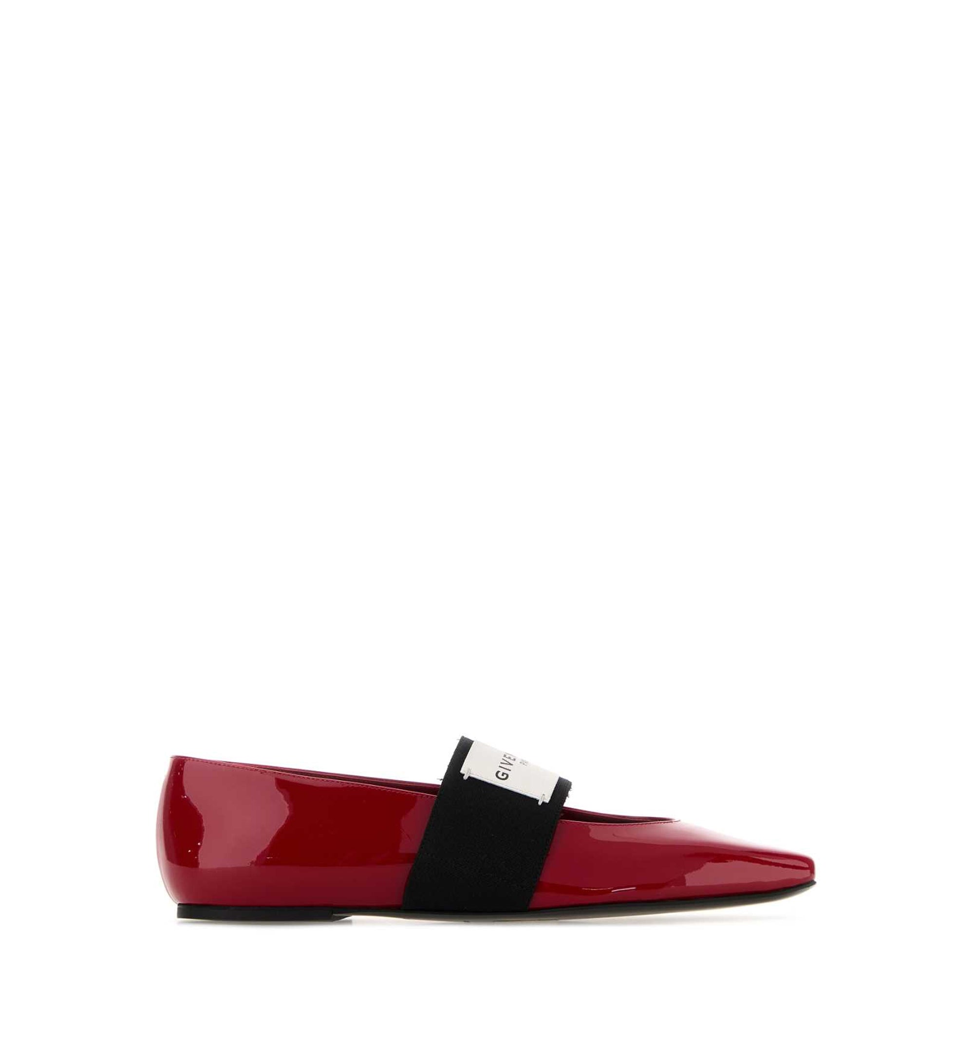Sliced Square Ballerinas In Patent Leather