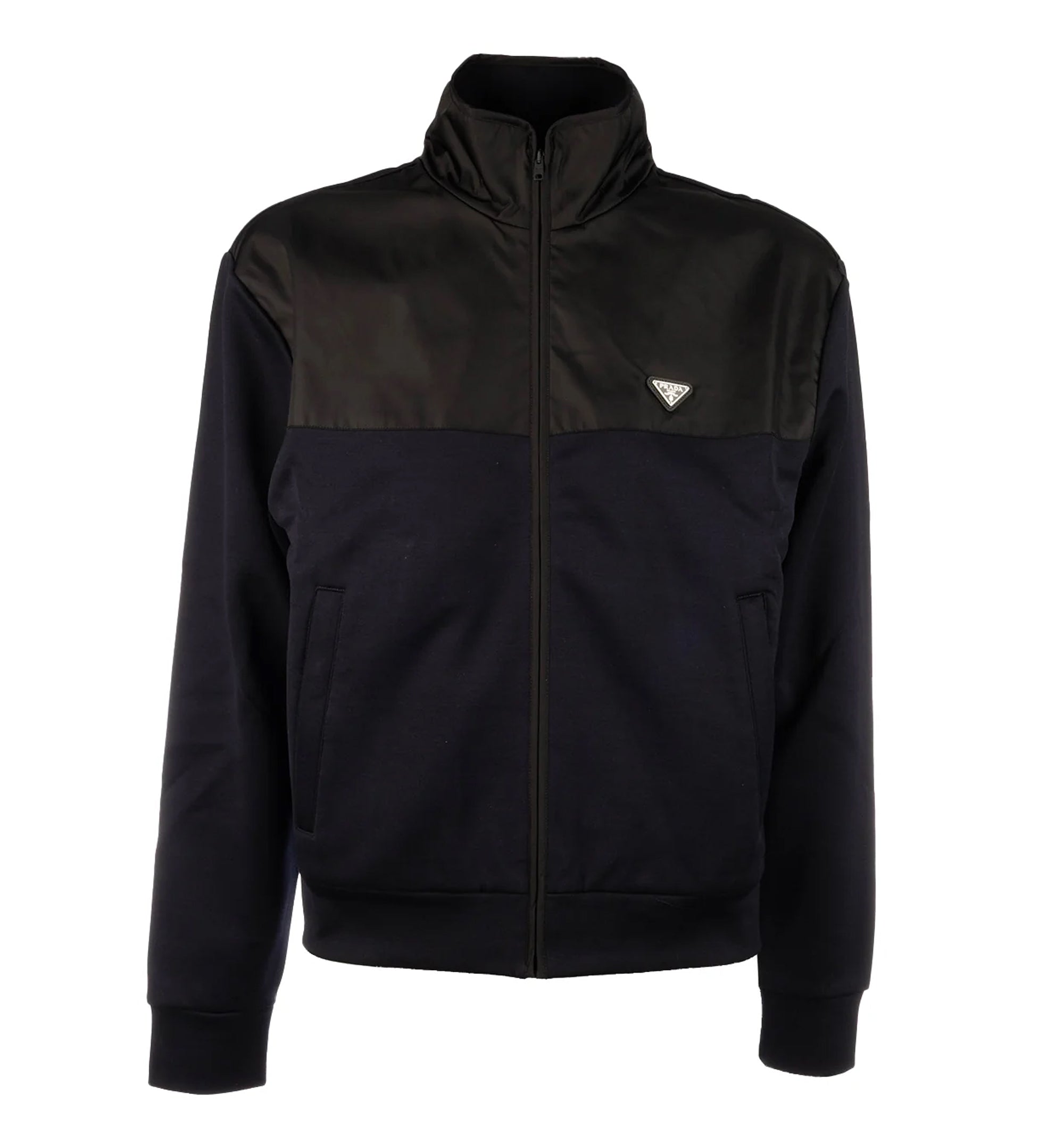 Fleece Zip Sweatshirt With Re-Nylon Details