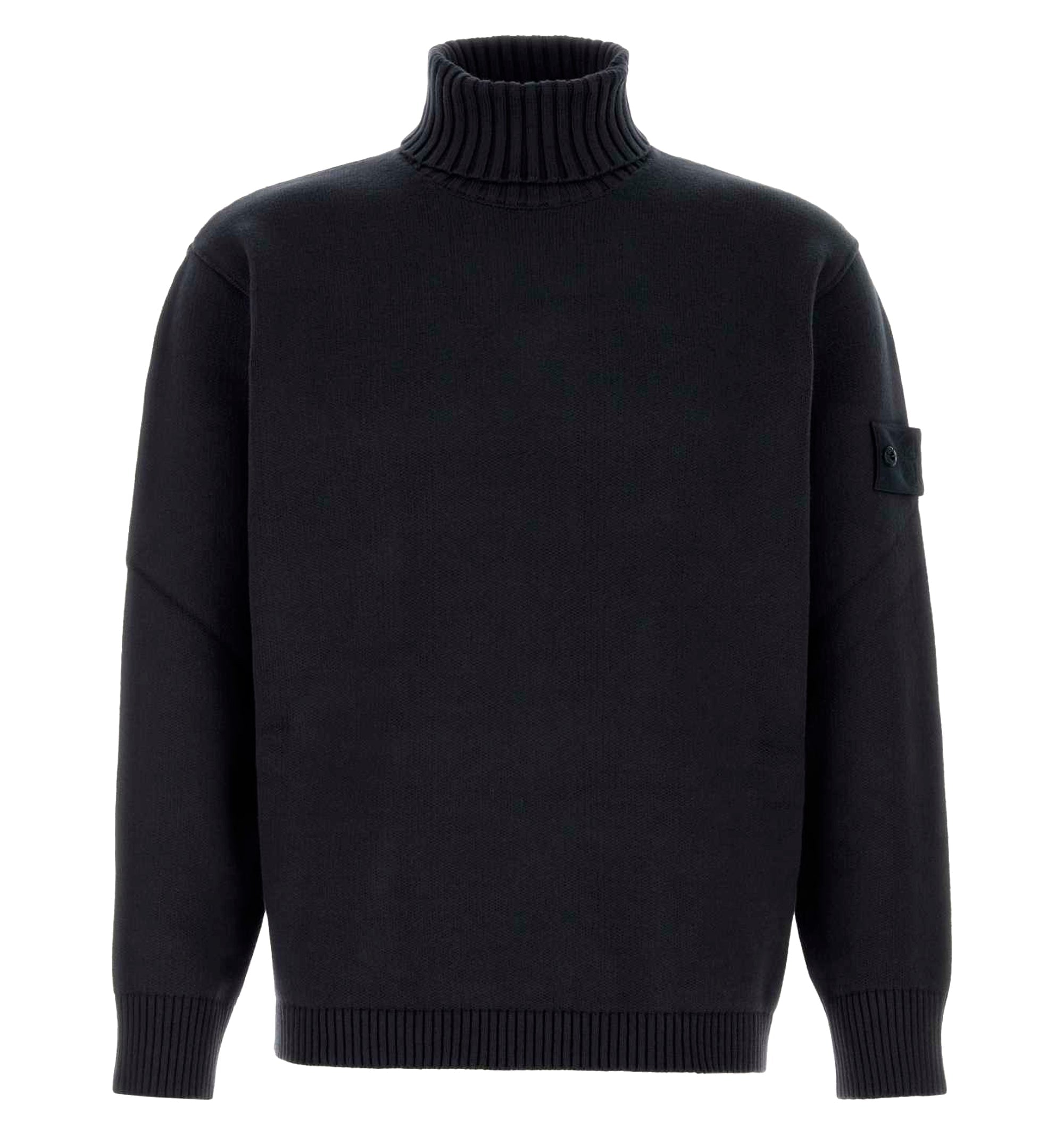 Midnight blue stretch cotton sweater