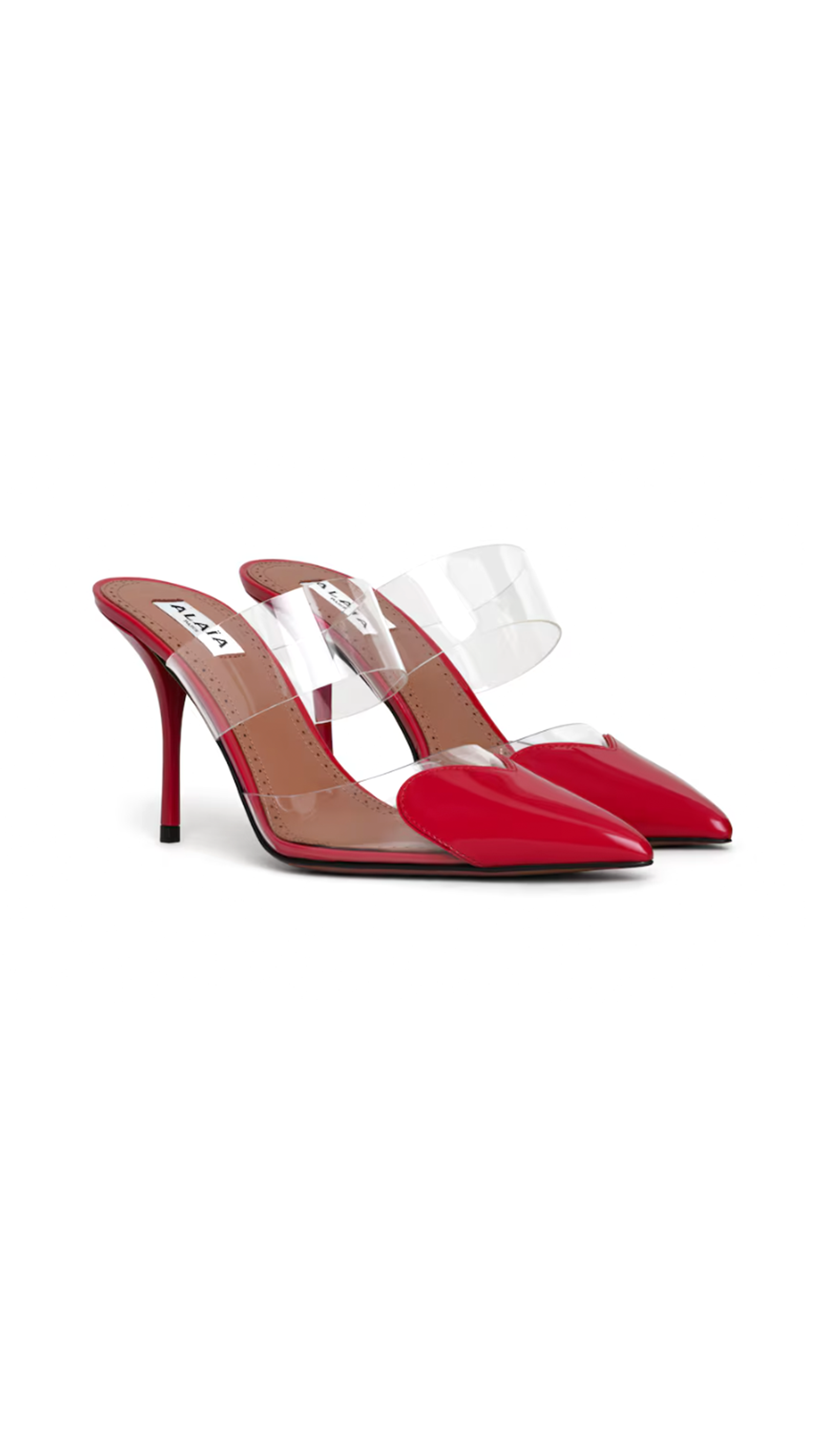 Le Cœur Mules in Patent Calfskin - Red